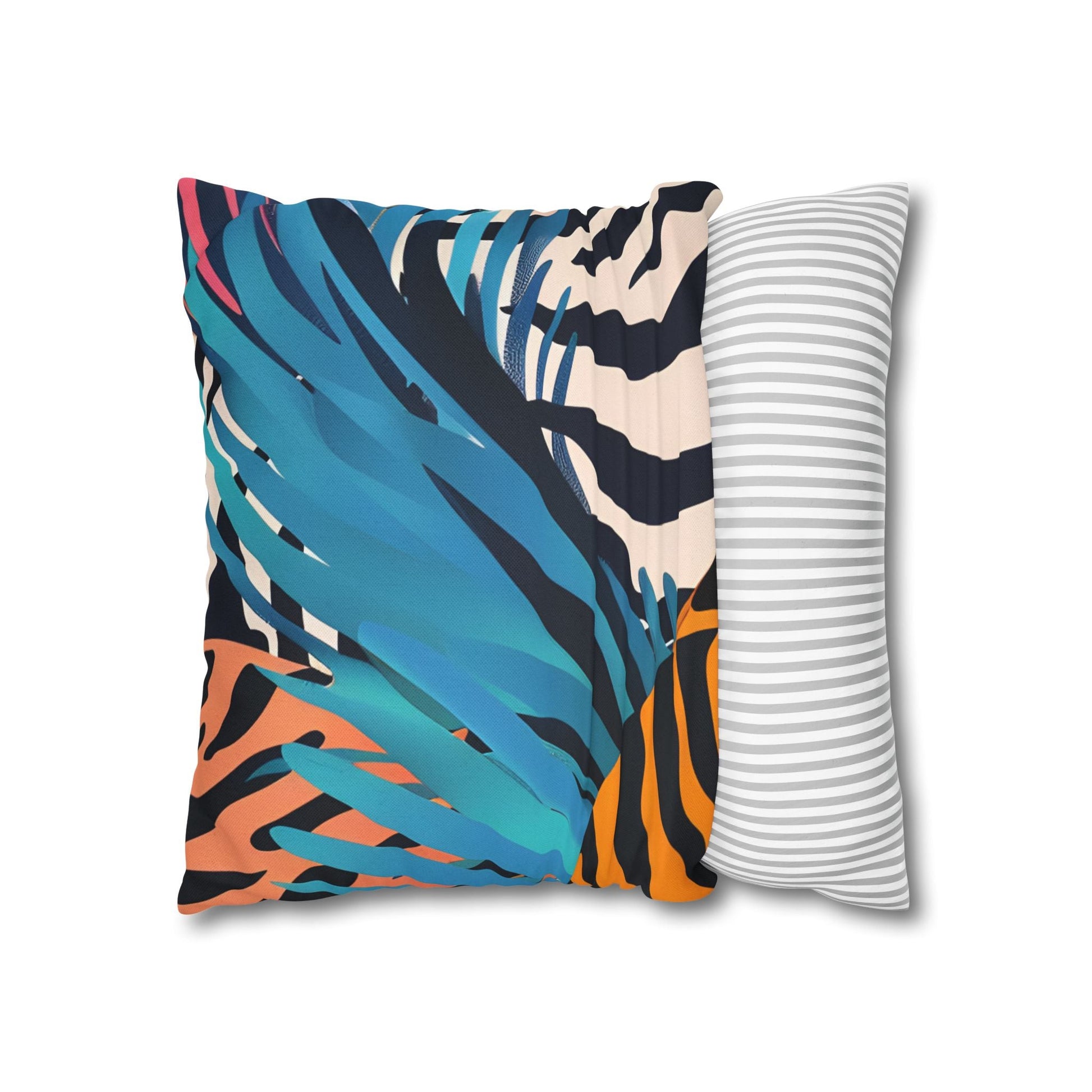 Vibrant Tropical and Animal Print Pillow, Artsulli - Art is Long, Life is Short, Home Decor, , , , , , , 