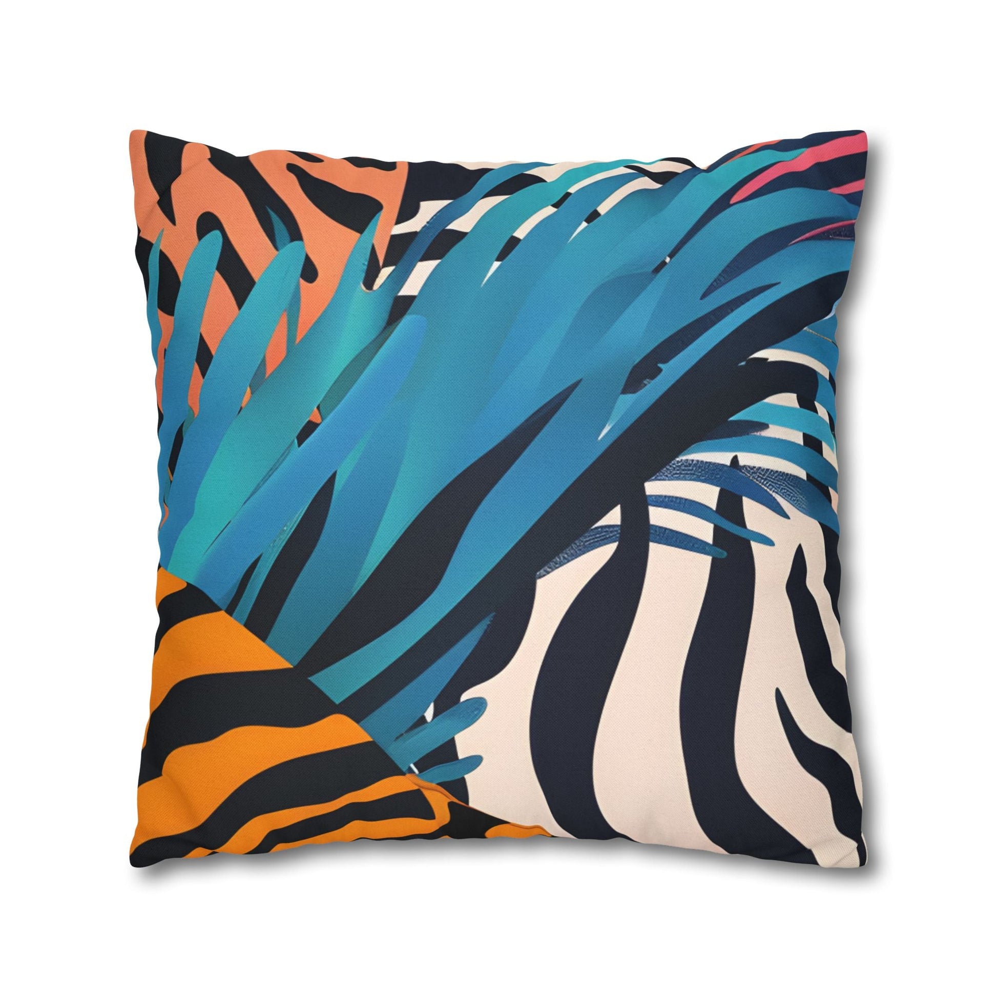 Vibrant Tropical and Animal Print Pillow, Artsulli - Art is Long, Life is Short, Home Decor, , , , , , , 