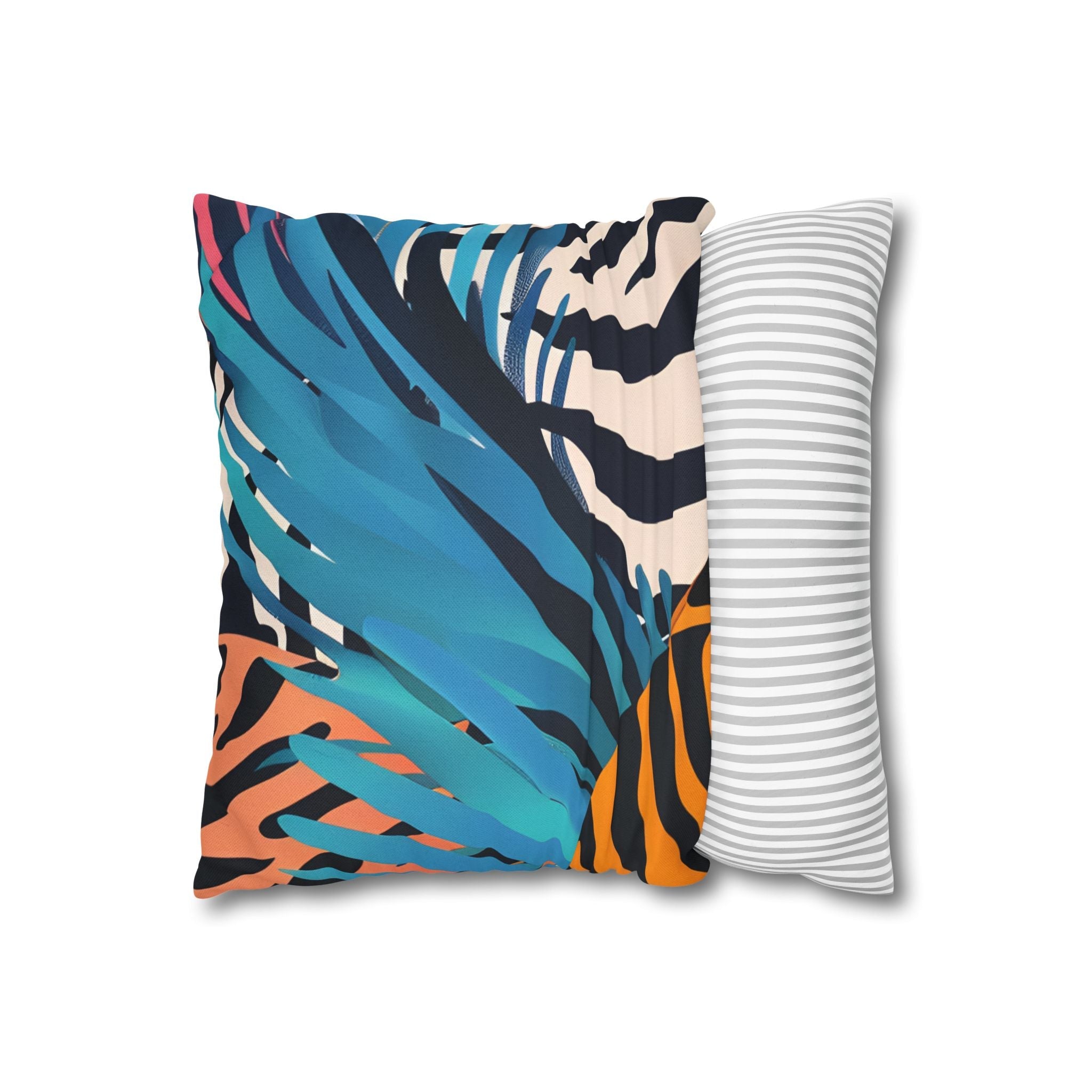Vibrant Tropical and Animal Print Pillow, Artsulli - Art is Long, Life is Short, Home Decor, , , , , , , 