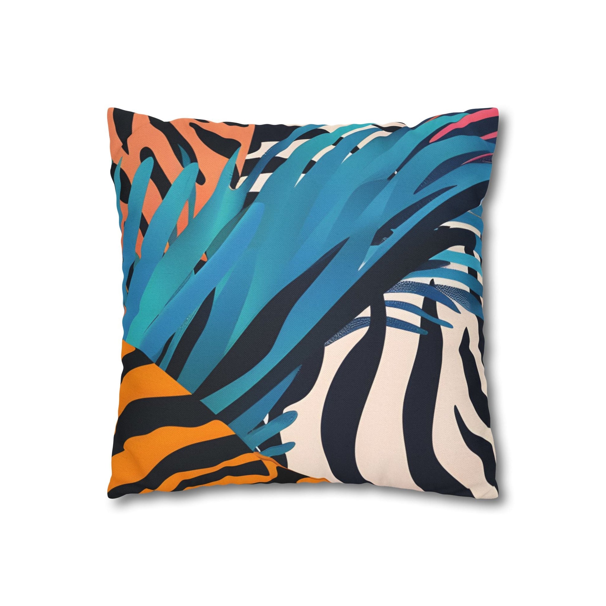 Vibrant Tropical and Animal Print Pillow, Artsulli - Art is Long, Life is Short, Home Decor, , , , , , , 