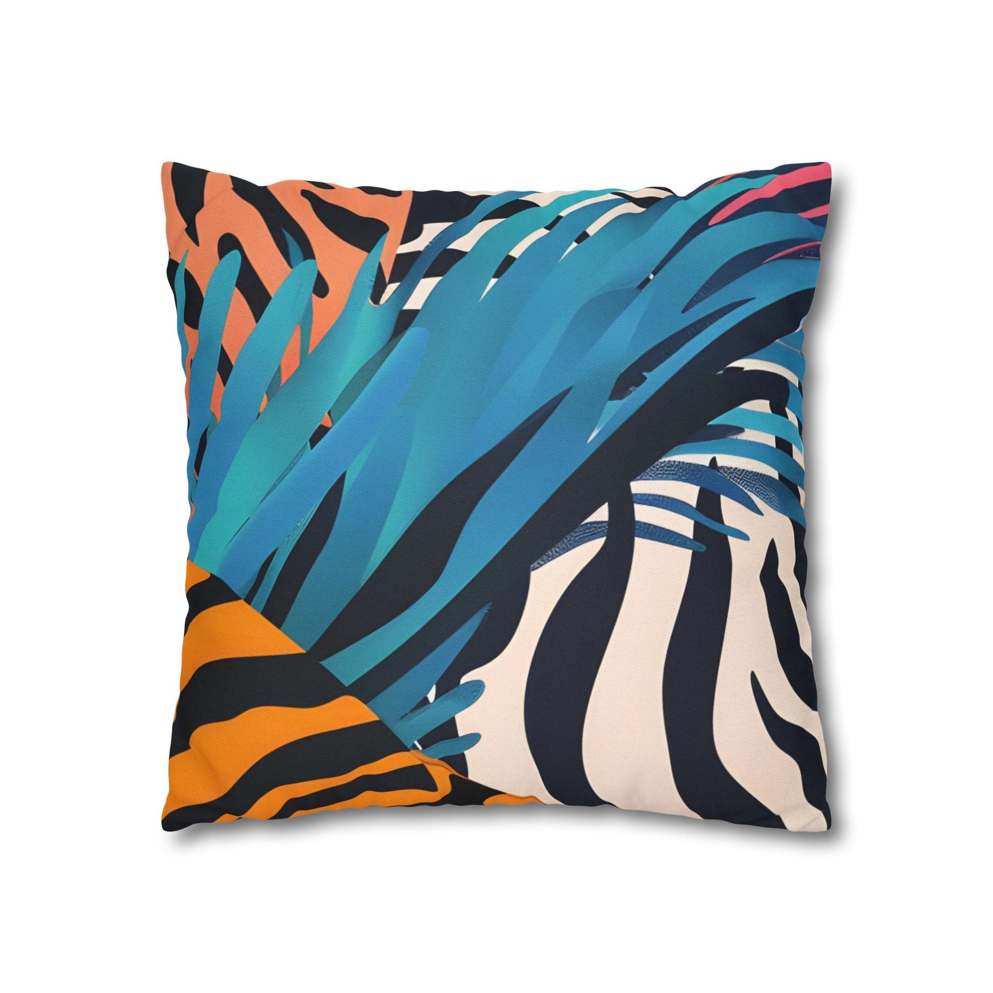Vibrant Tropical and Animal Print Pillow, Artsulli - Art is Long, Life is Short, Home Decor, , , , , , , 