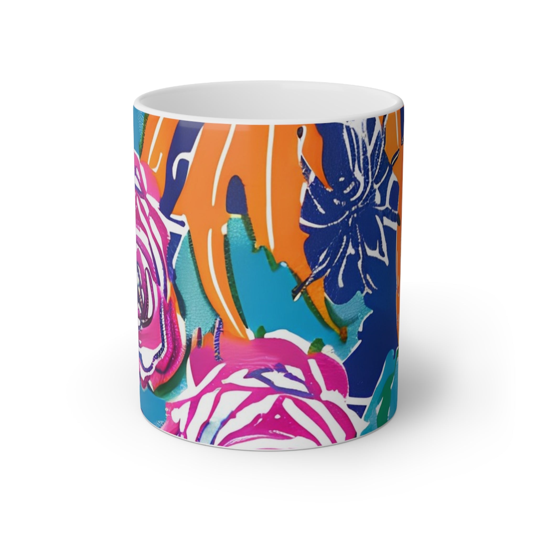 Printify Vibrant Tropical Floral Mug 2025