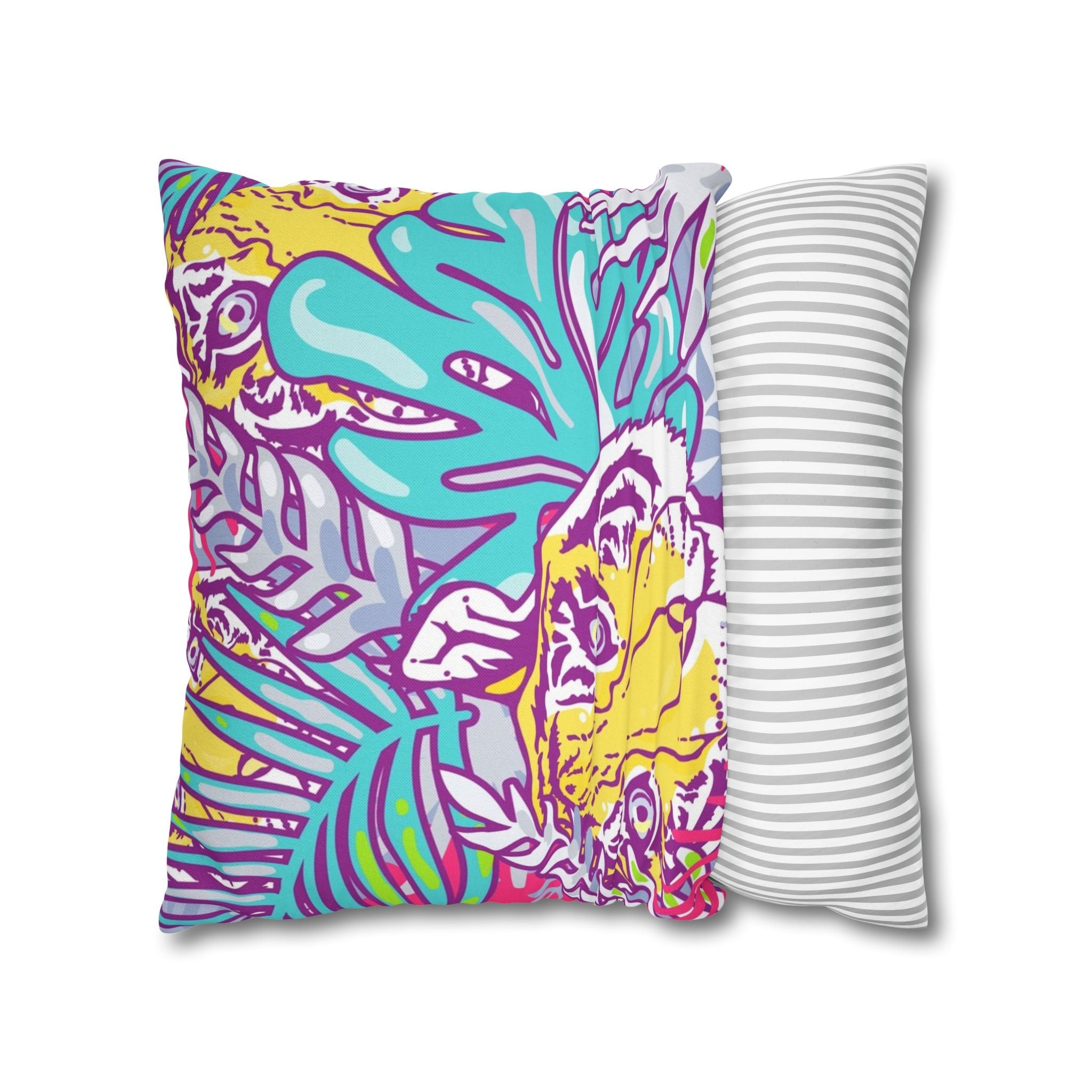Vibrant Tropical Tiger Pillow, Artsulli - Art is Long, Life is Short, Home Decor, , , , , , , 