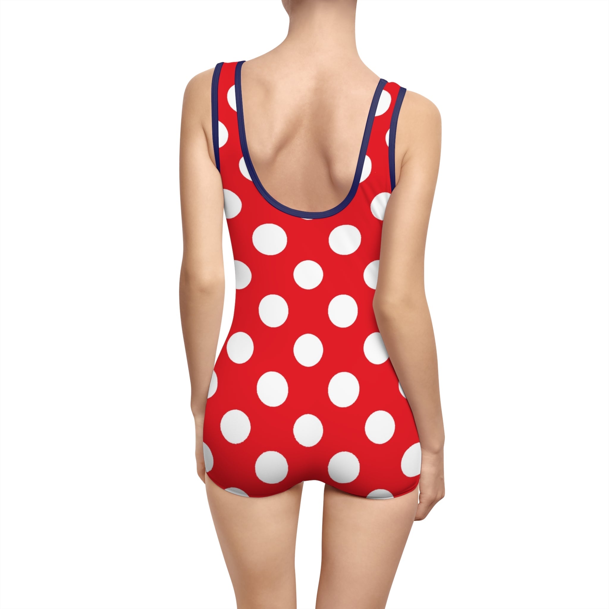 Vintage Red Polka Dot Tank Swimsuit, Artsulli - Art is Long, Life is Short, All Over Prints, , , , , , , 