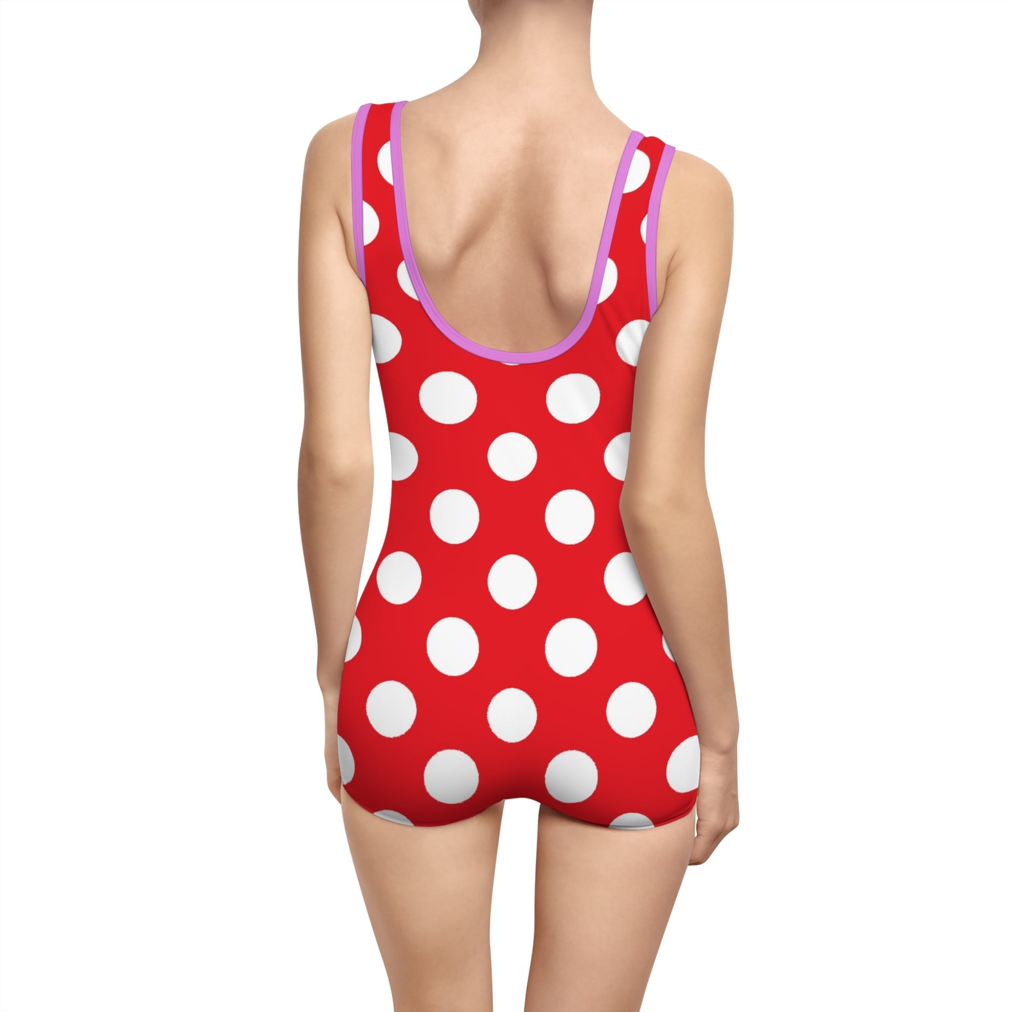 Vintage Red Polka Dot Tank Swimsuit, Artsulli - Art is Long, Life is Short, All Over Prints, , , , , , , 