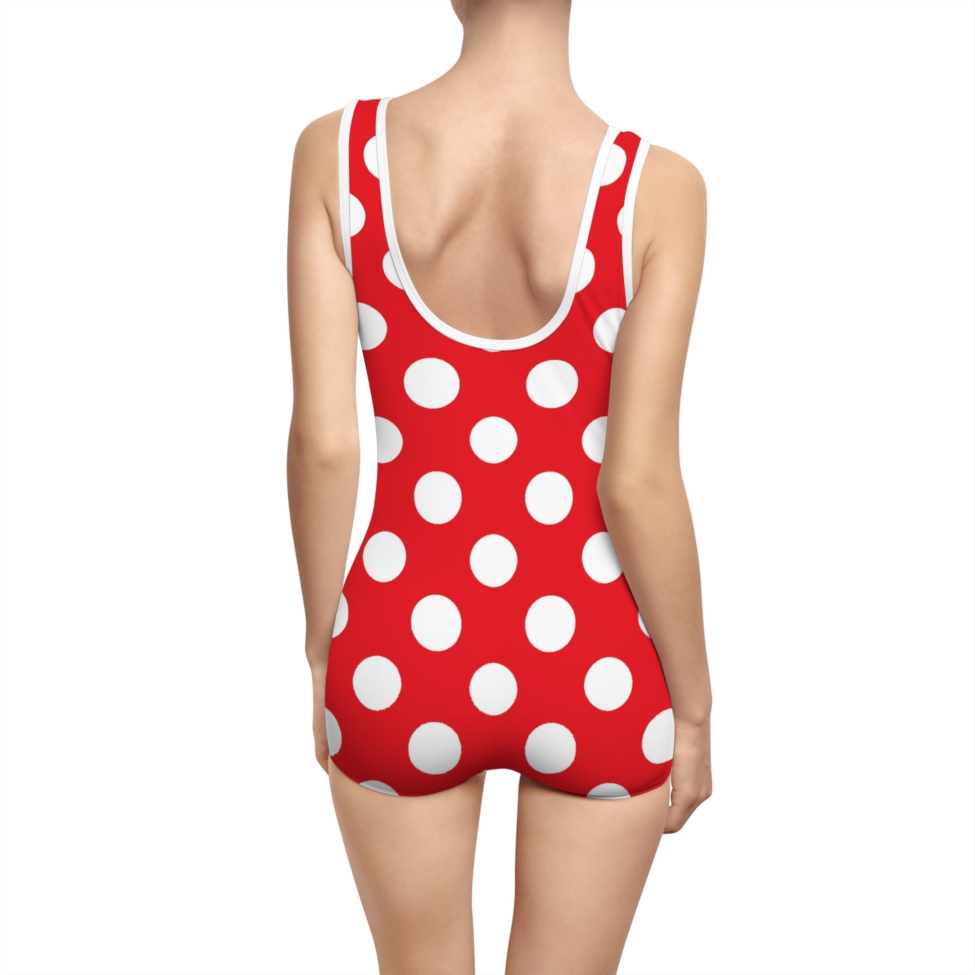 Vintage Red Polka Dot Tank Swimsuit, Artsulli - Art is Long, Life is Short, All Over Prints, , , , , , , 