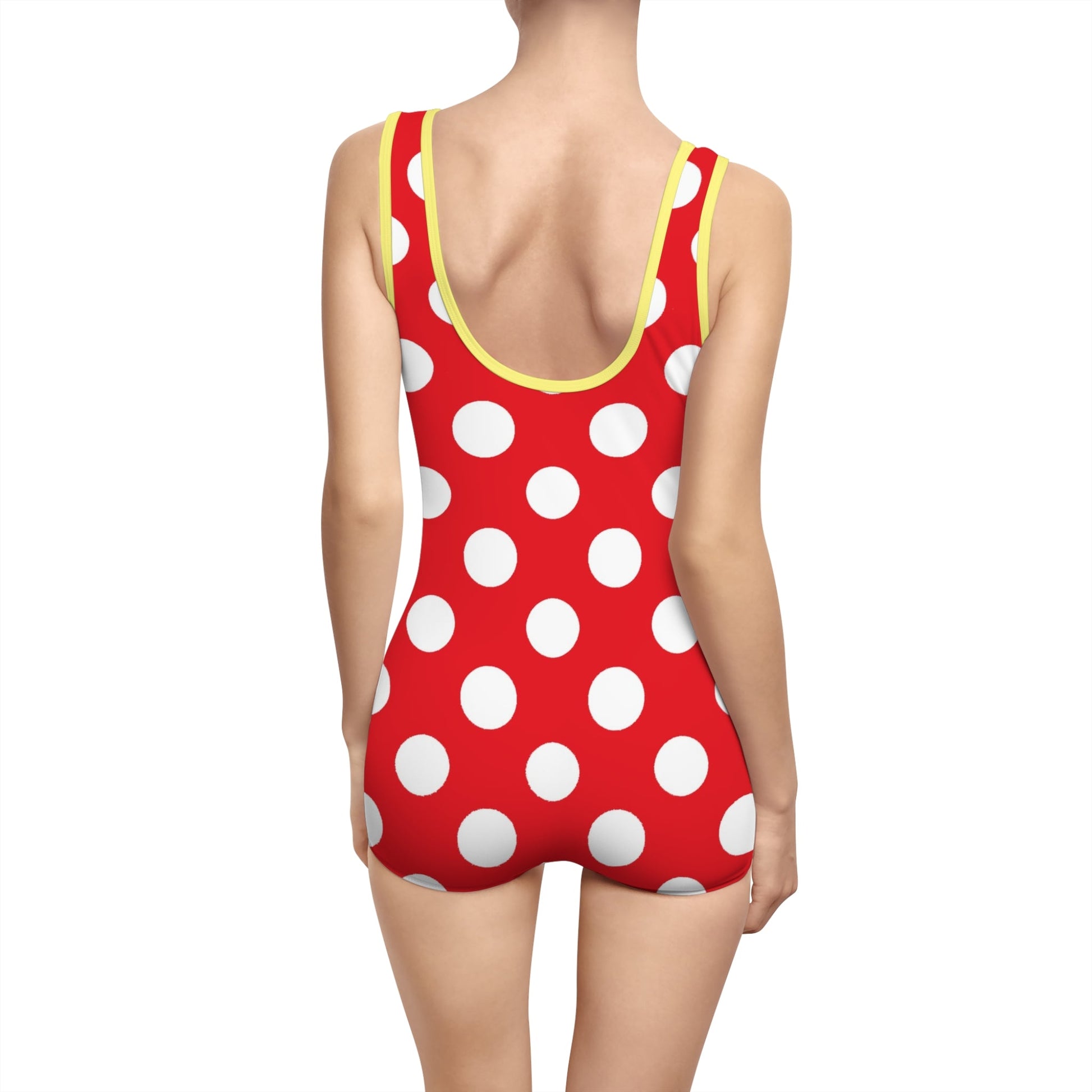 Vintage Red Polka Dot Tank Swimsuit, Artsulli - Art is Long, Life is Short, All Over Prints, , , , , , , 