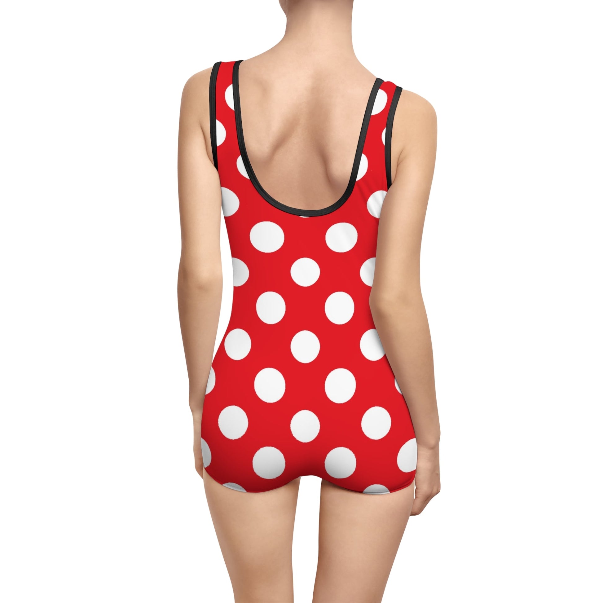 Vintage Red Polka Dot Tank Swimsuit, Artsulli - Art is Long, Life is Short, All Over Prints, , , , , , , 