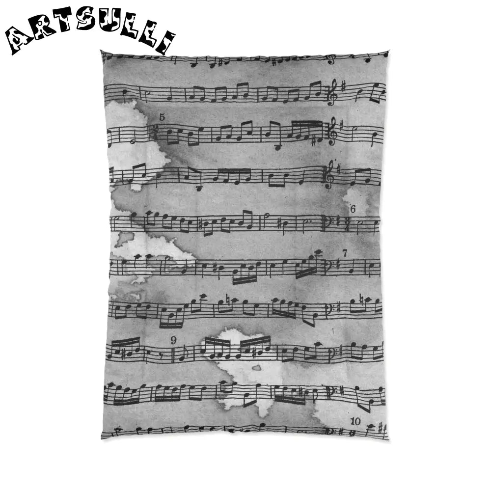 JAKKOUTTHEBXX Vintage Sheet Music Throw Blanket 2025