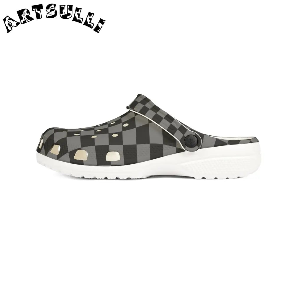 Void Surfer Eva Checkered Polka Dot Clogs, Artsulli - Art is Long, Life is Short, Shoes, , , , , , , 