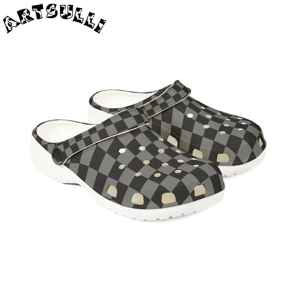Void Surfer Eva Checkered Polka Dot Clogs, Artsulli - Art is Long, Life is Short, Shoes, , , , , , , 