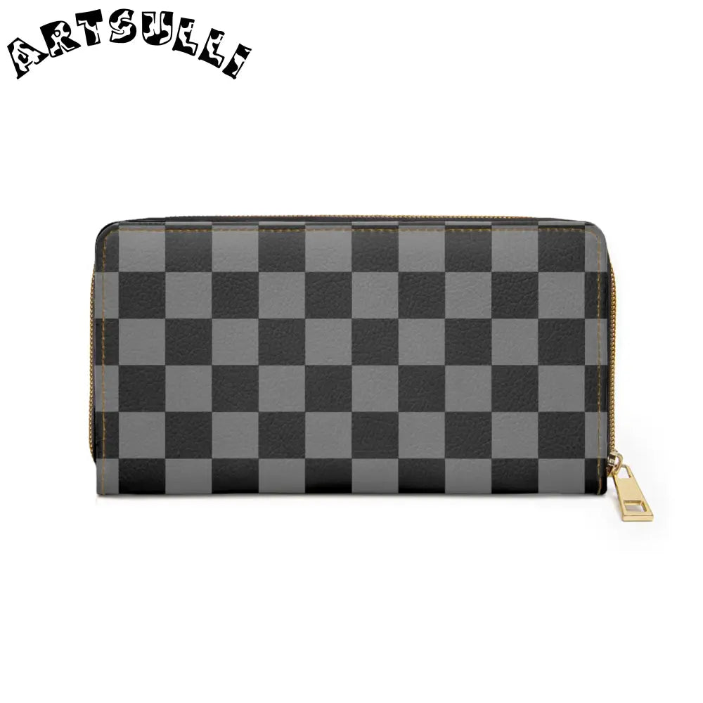Void Surfer Zipper Checkerboard Wallet, Artsulli - Art is Long, Life is Short, Accessories, , , , , , , 