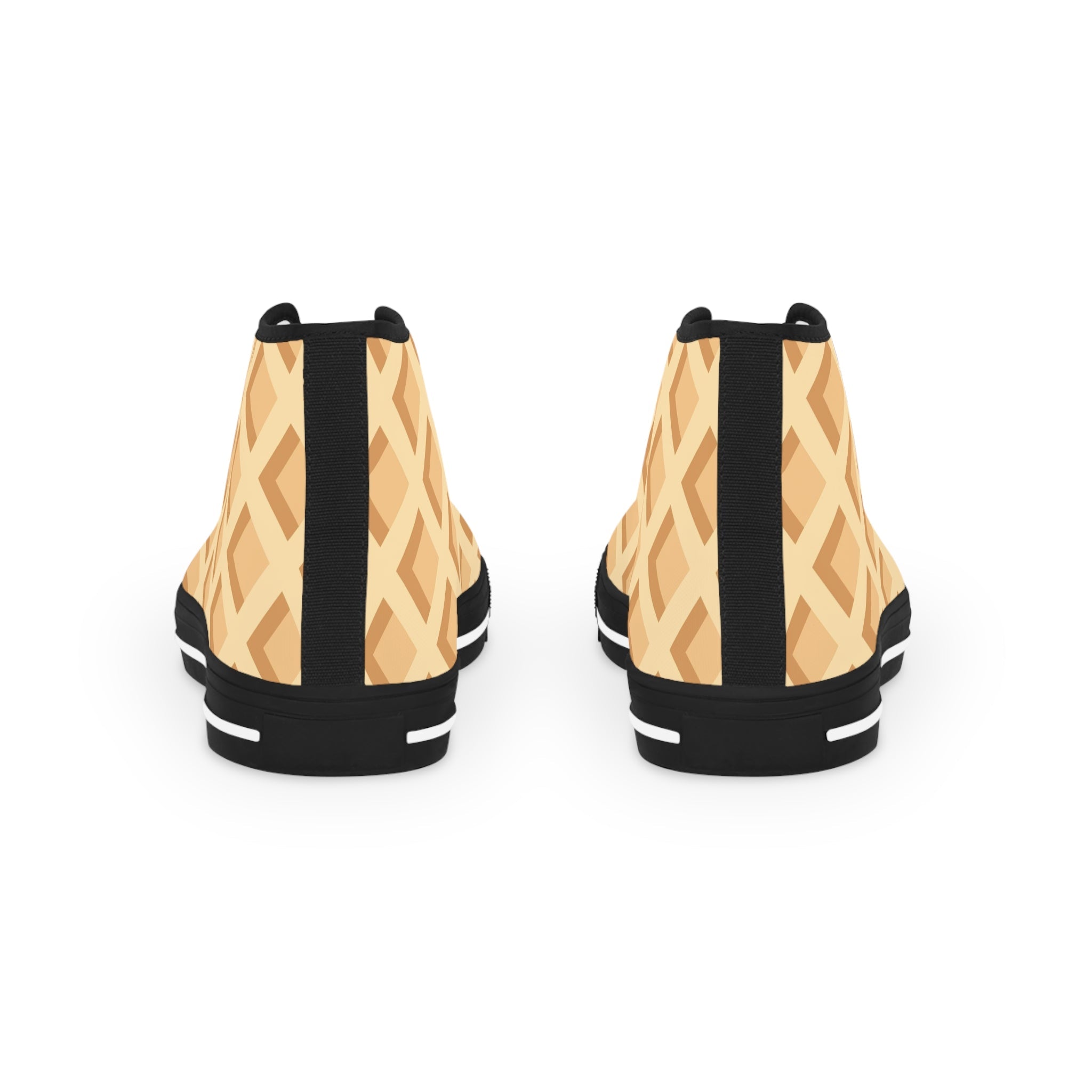Waffle Pattern Canvas High-Top Sneakers, Artsulli - Art is Long, Life is Short, Shoes, , , , , , , 