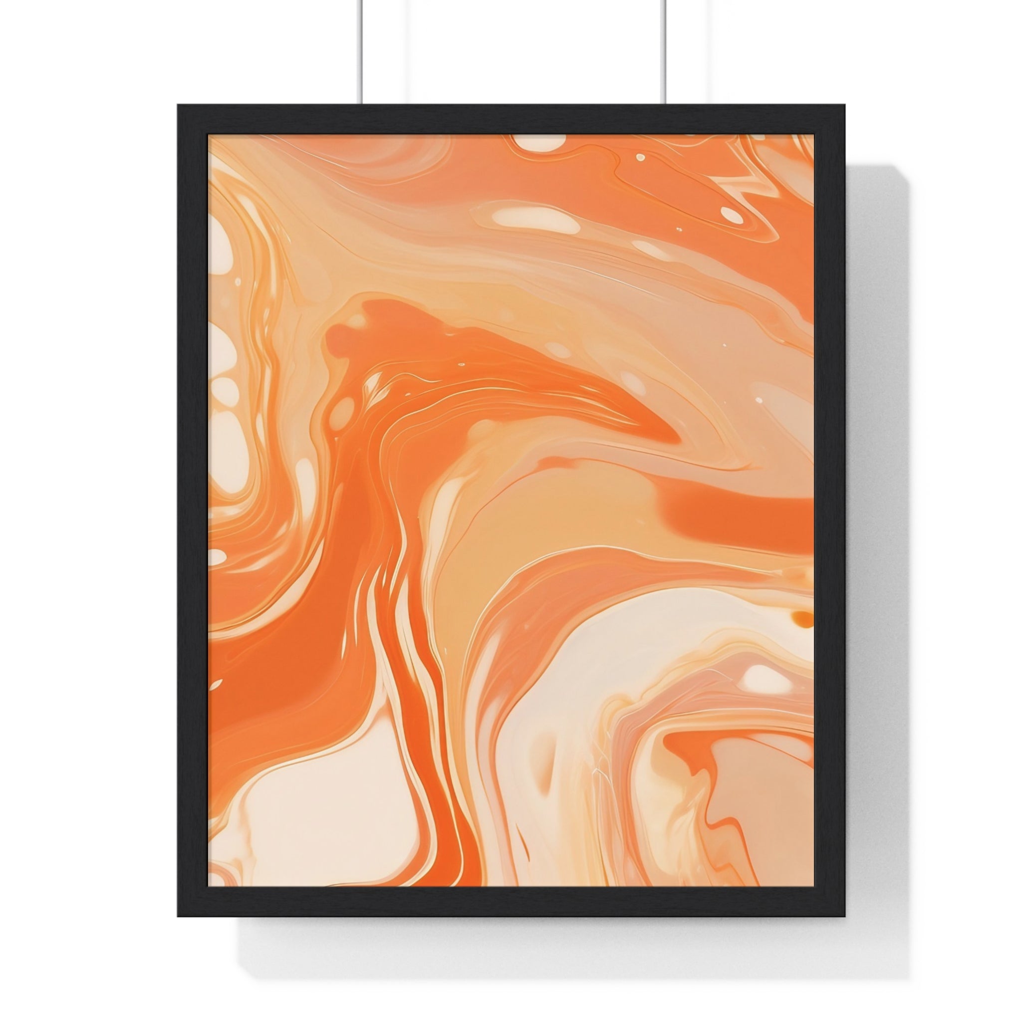 Printify Warm Abstract Swirl Framed Art 2025