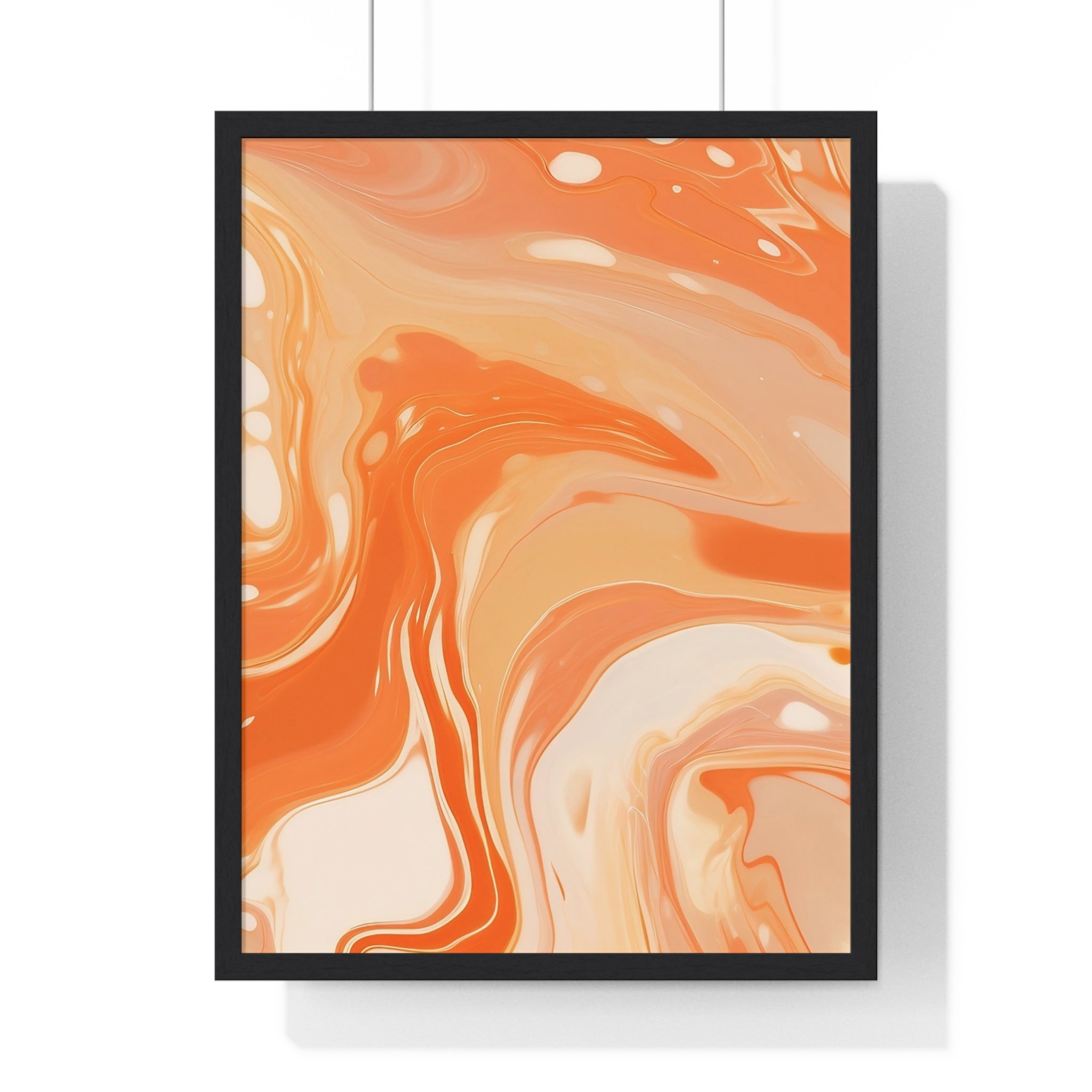 Printify Warm Abstract Swirl Framed Art 2025