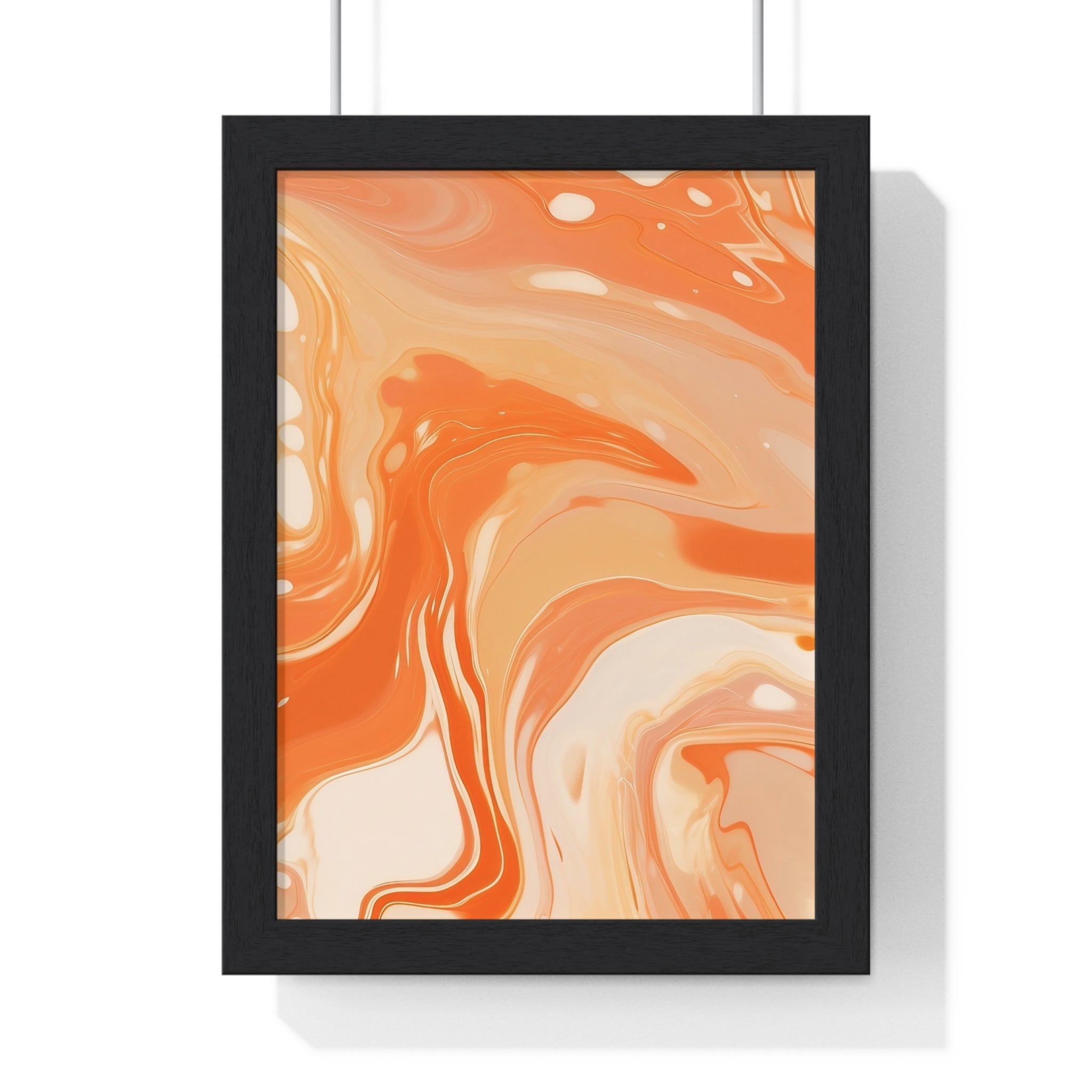 Printify Warm Abstract Swirl Framed Art 2025
