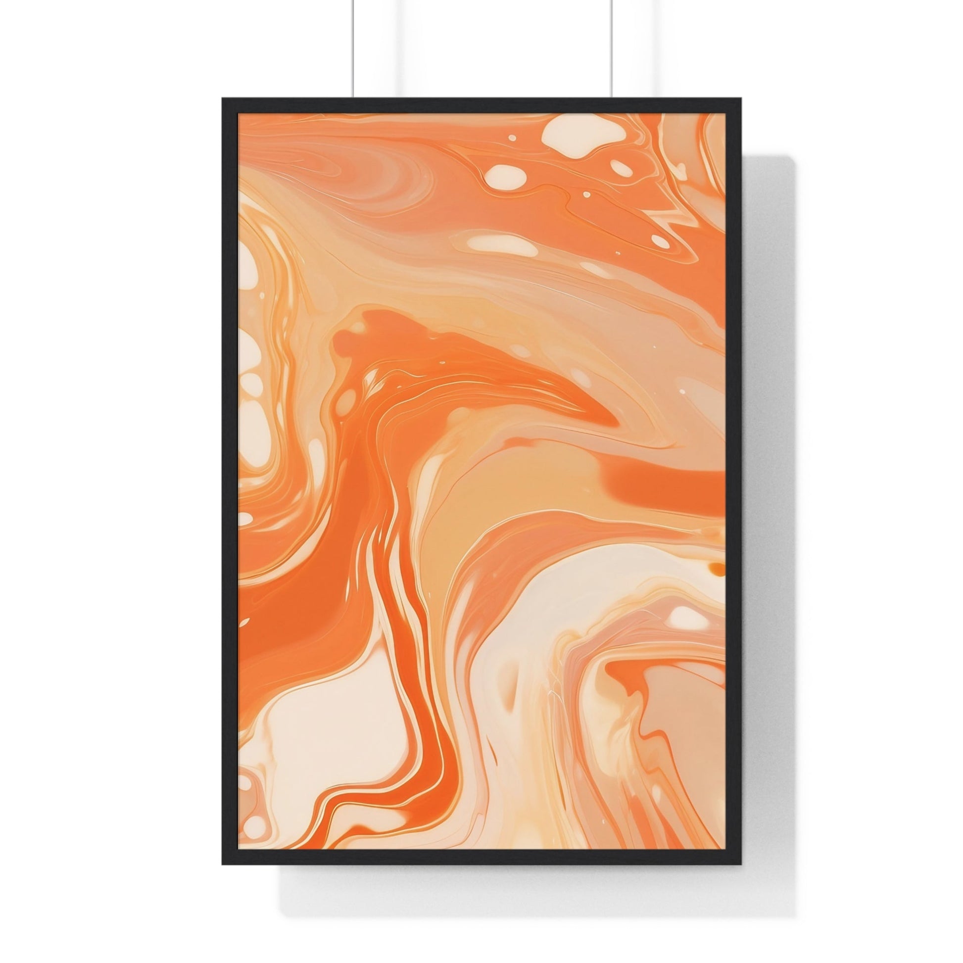 Printify Warm Abstract Swirl Framed Art 2025