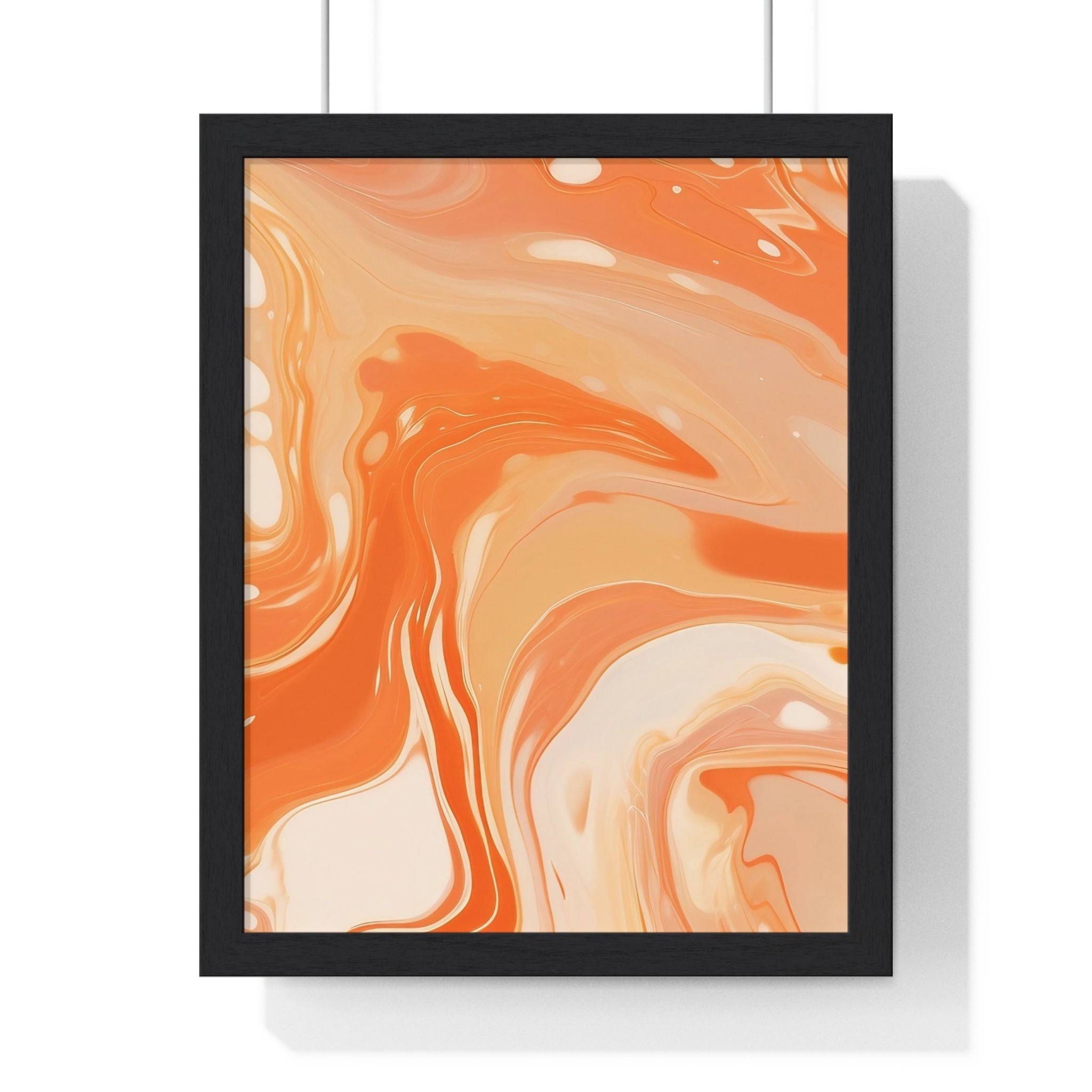 Printify Warm Abstract Swirl Framed Art 2025