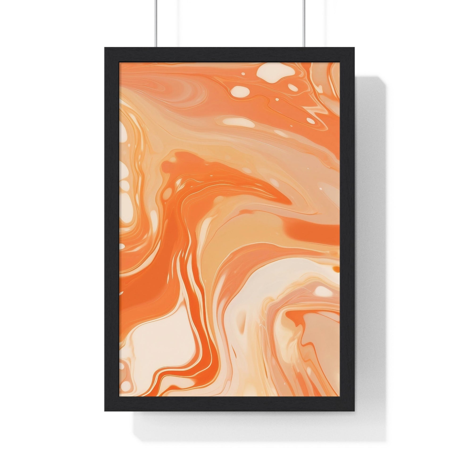 Printify Warm Abstract Swirl Framed Art 2025