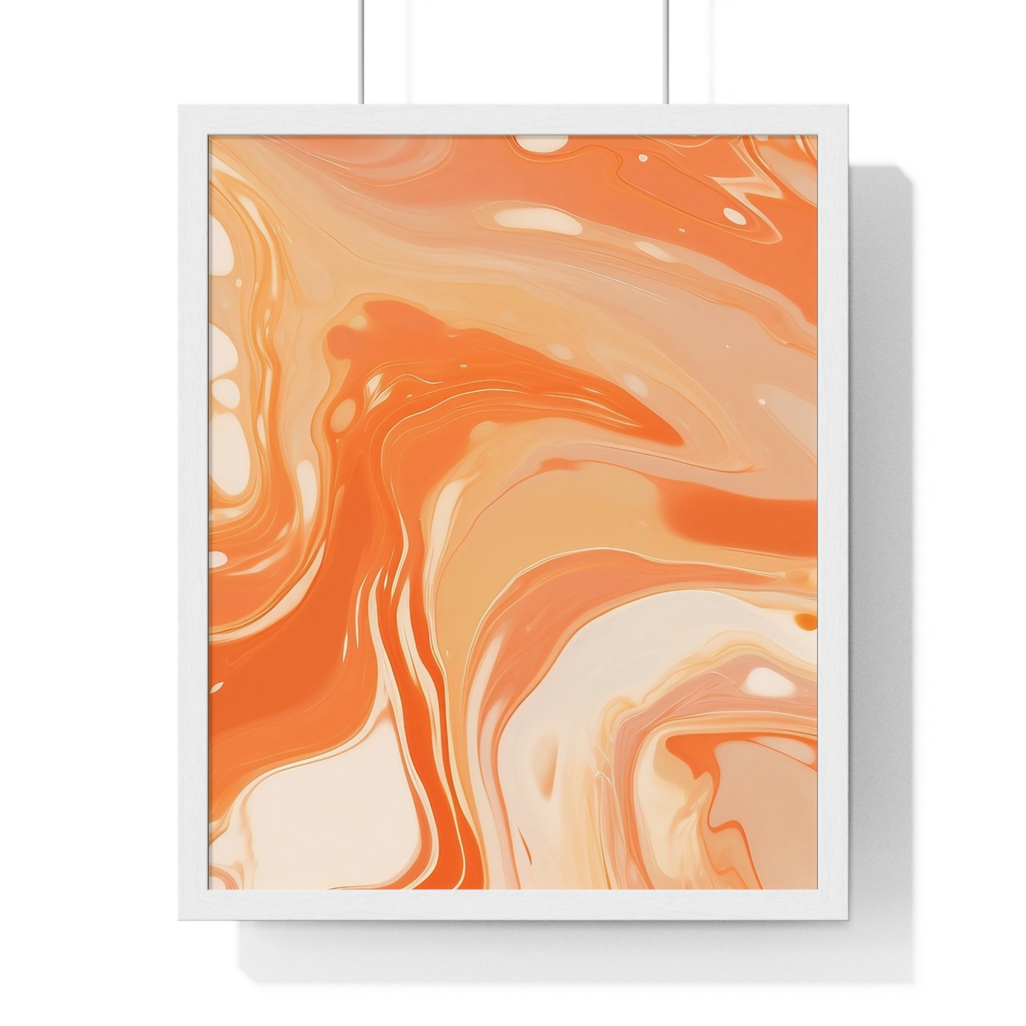 Printify Warm Abstract Swirl Framed Art 2025
