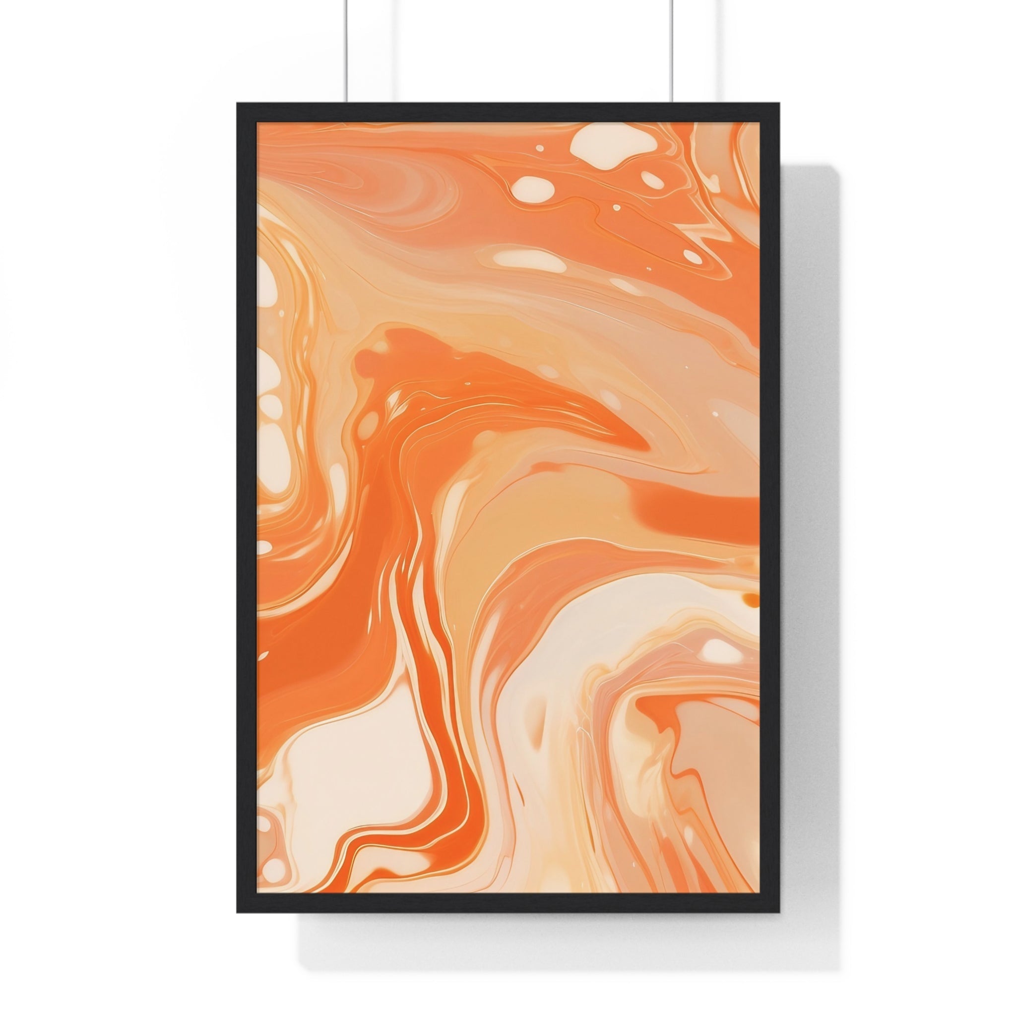Printify Warm Abstract Swirl Framed Art 2025