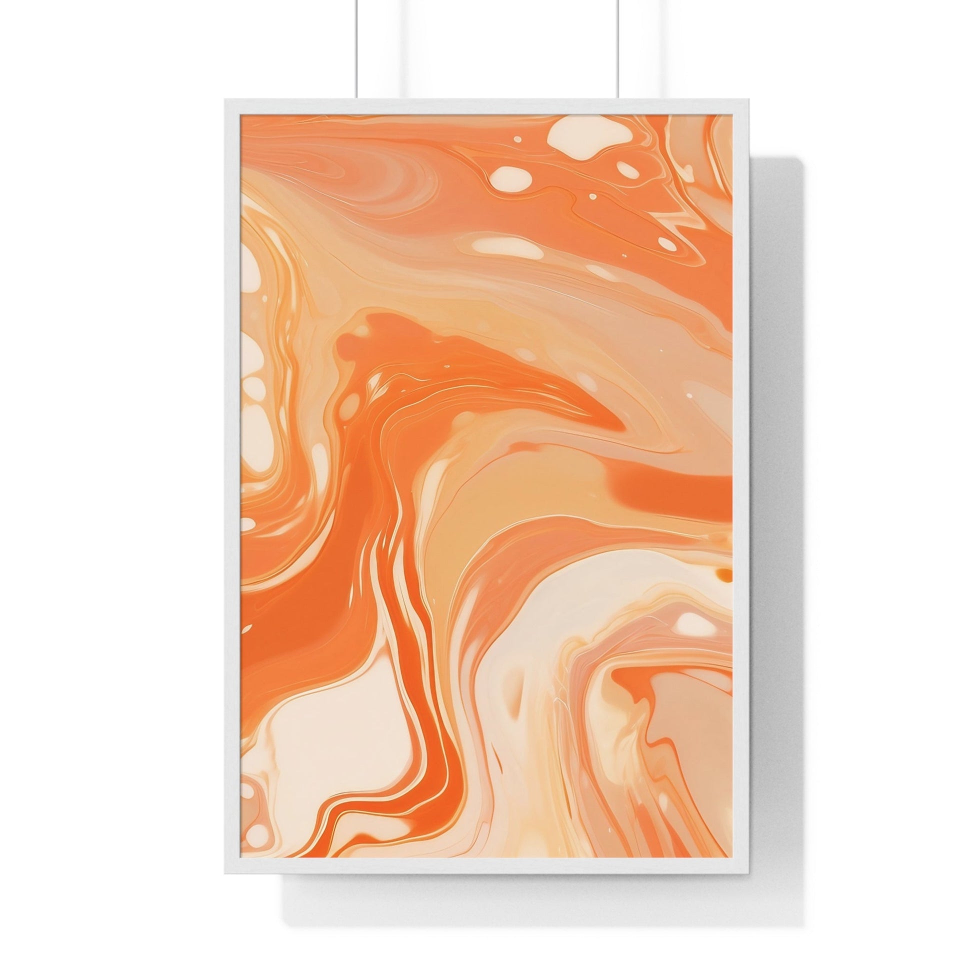 Printify Warm Abstract Swirl Framed Art 2025