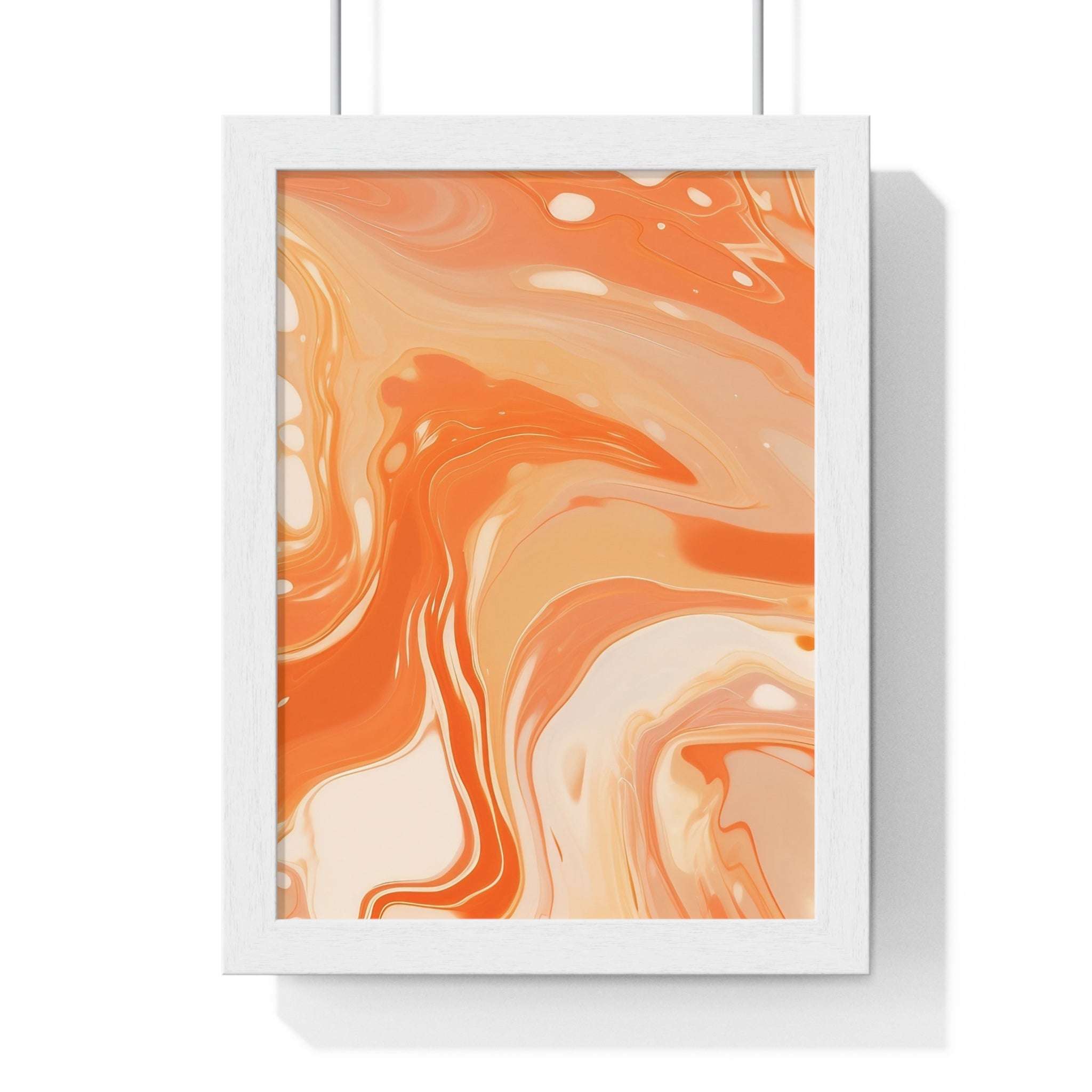 Printify Warm Abstract Swirl Framed Art 2025