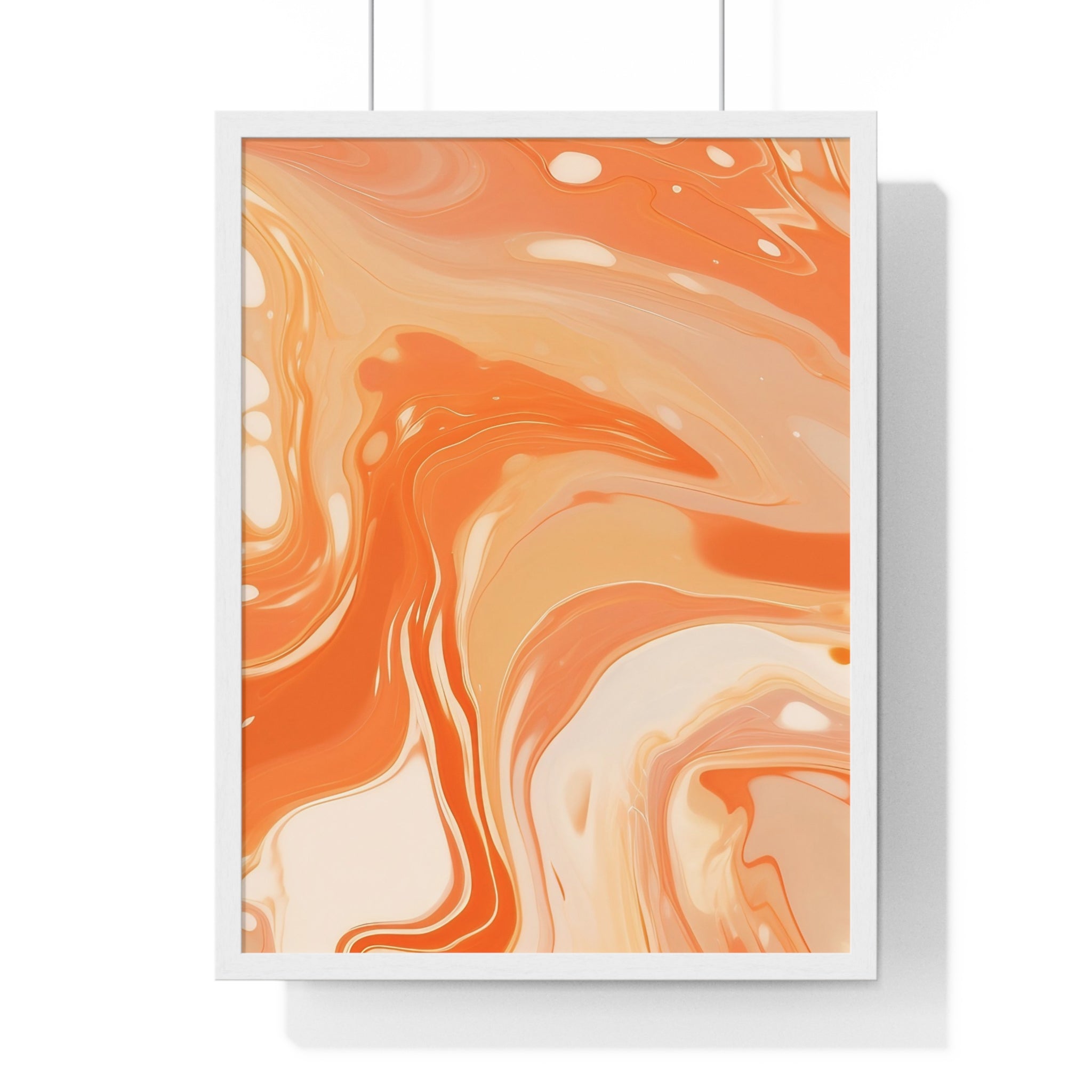 Printify Warm Abstract Swirl Framed Art 2025