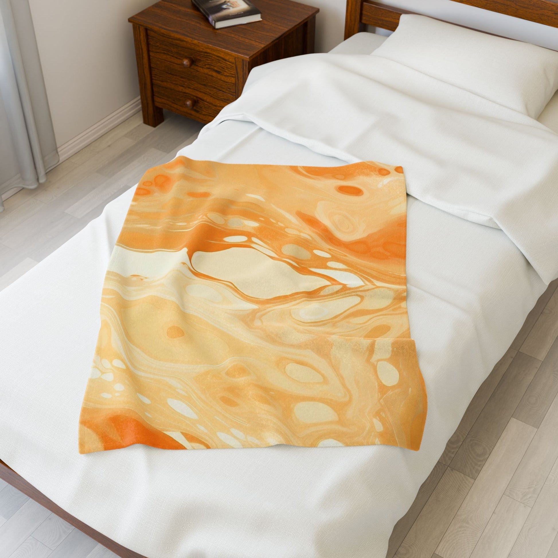 Warm Abstract Swirl Plush Blanket, Artsulli - Art is Long, Life is Short, All Over Prints, , , , , , , 