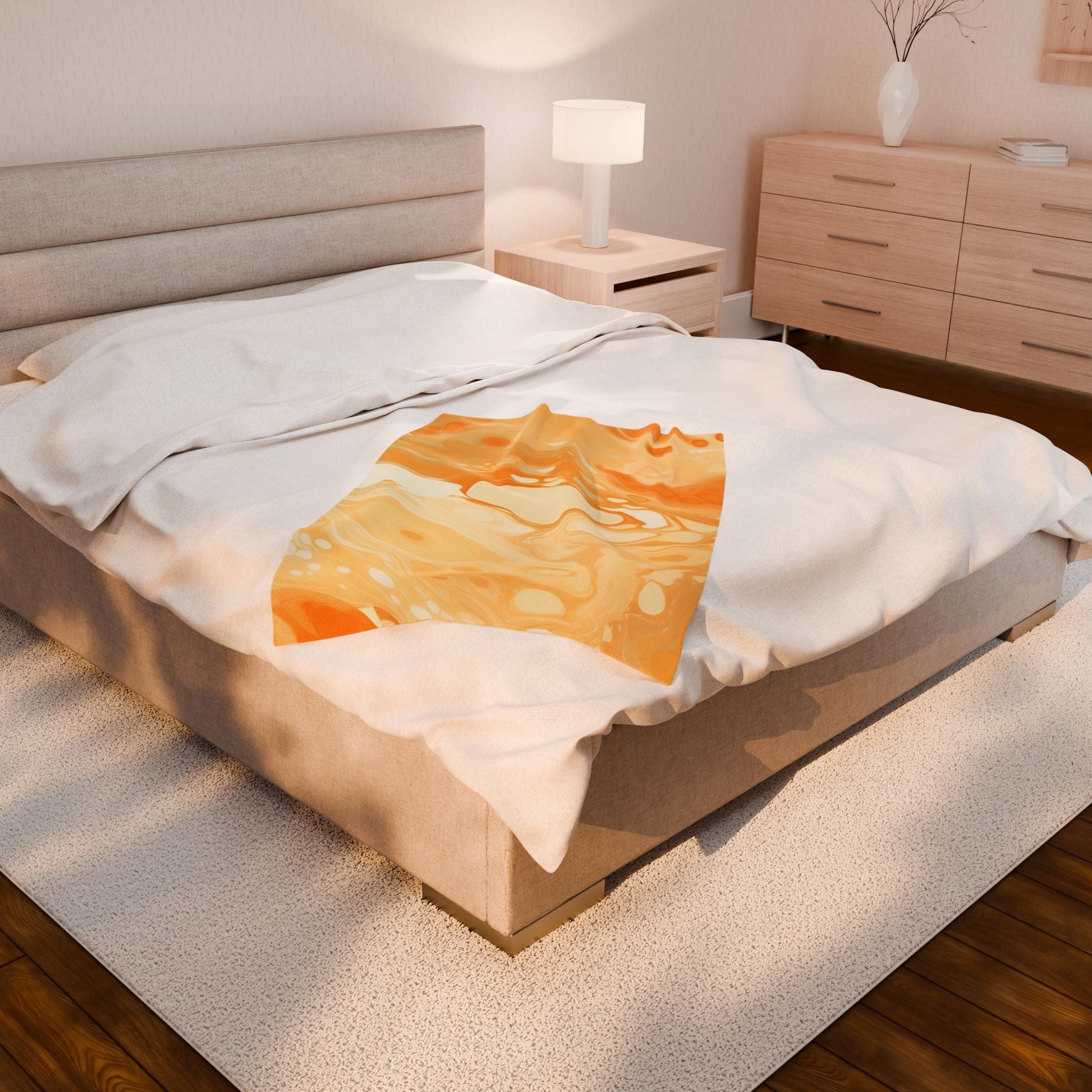 Warm Abstract Swirl Plush Blanket, Artsulli - Art is Long, Life is Short, All Over Prints, , , , , , , 