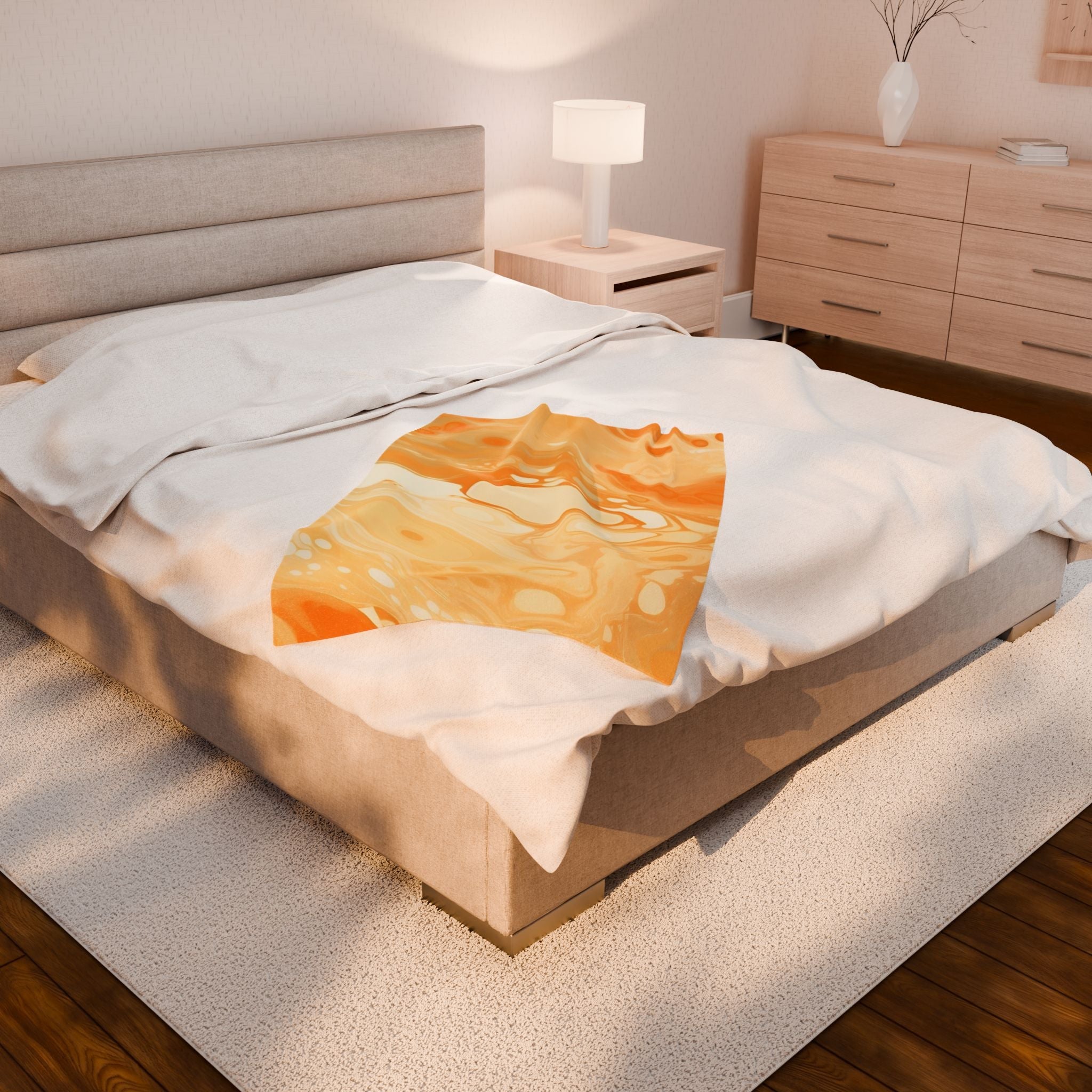 Warm Abstract Swirl Plush Blanket, Artsulli - Art is Long, Life is Short, All Over Prints, , , , , , , 