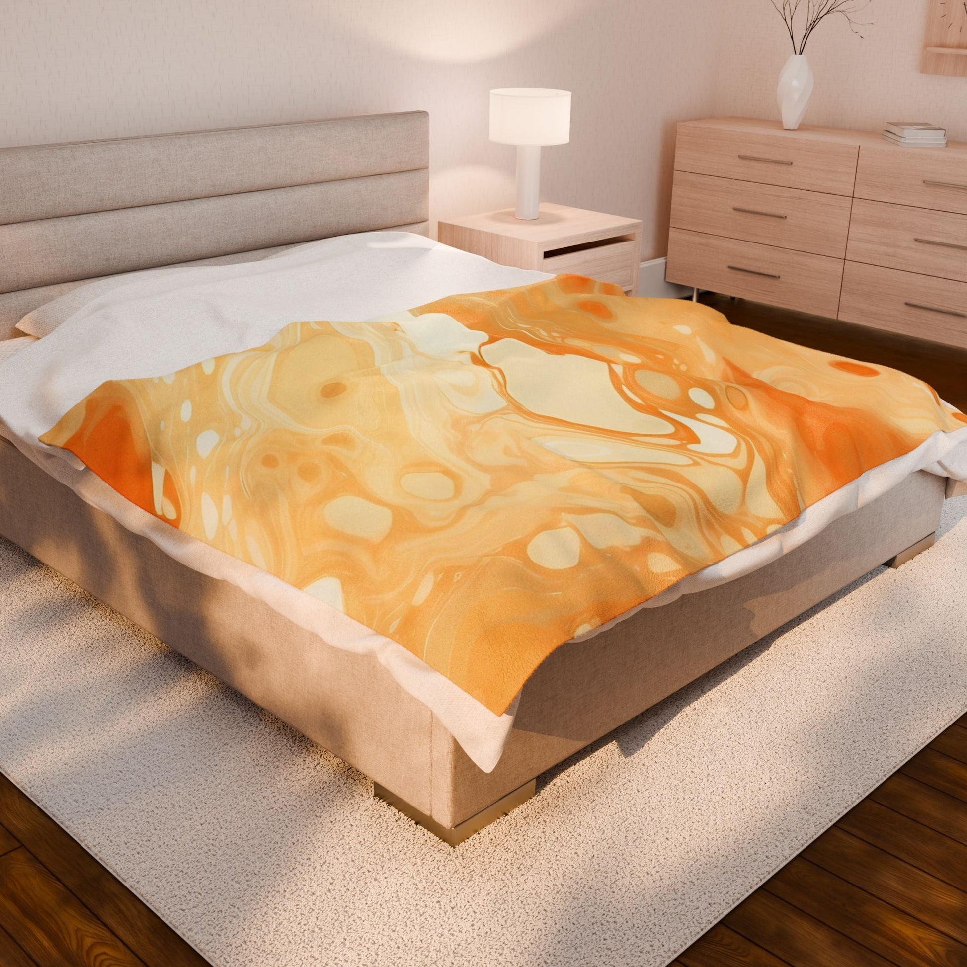 Warm Abstract Swirl Plush Blanket, Artsulli - Art is Long, Life is Short, All Over Prints, , , , , , , 