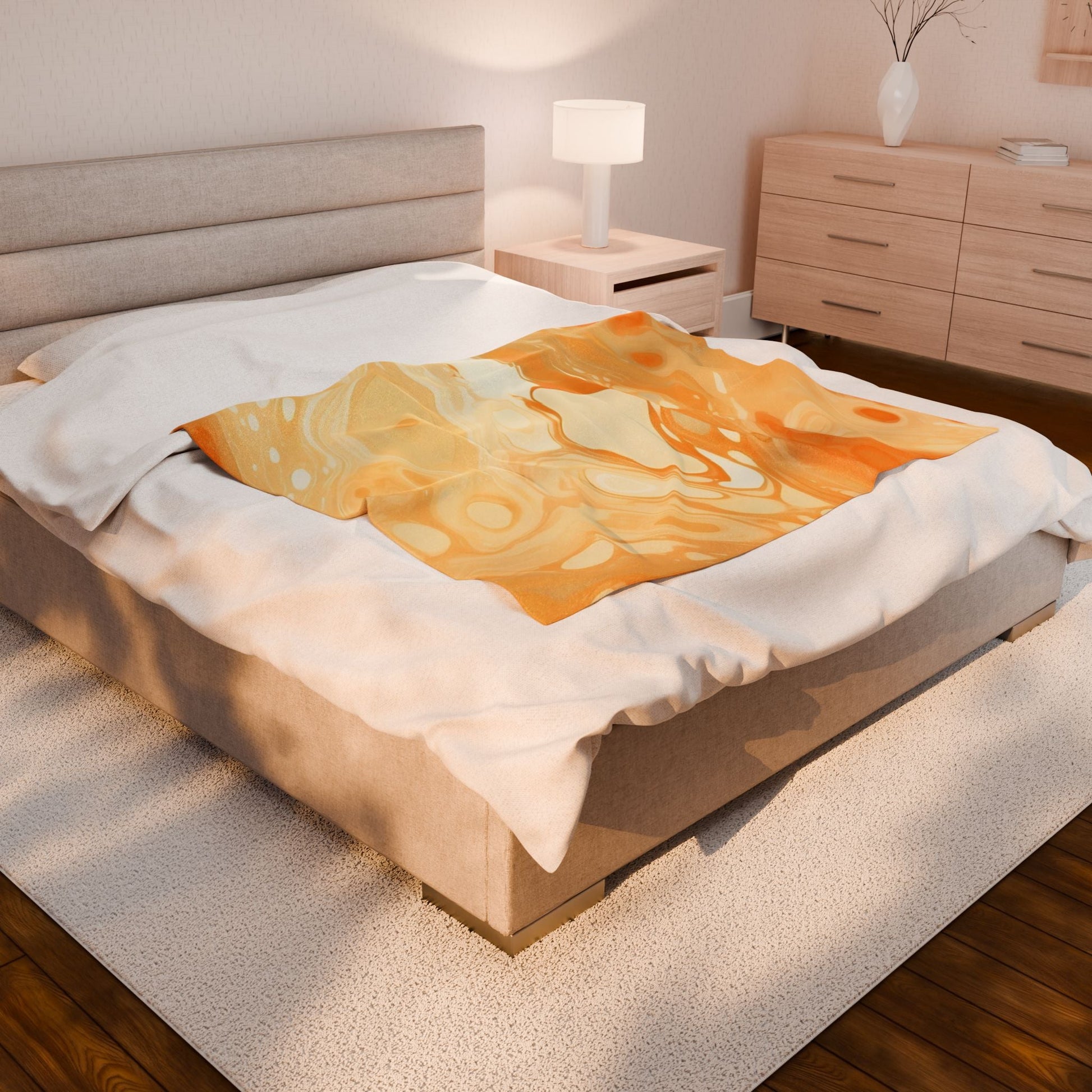 Warm Abstract Swirl Plush Blanket, Artsulli - Art is Long, Life is Short, All Over Prints, , , , , , , 