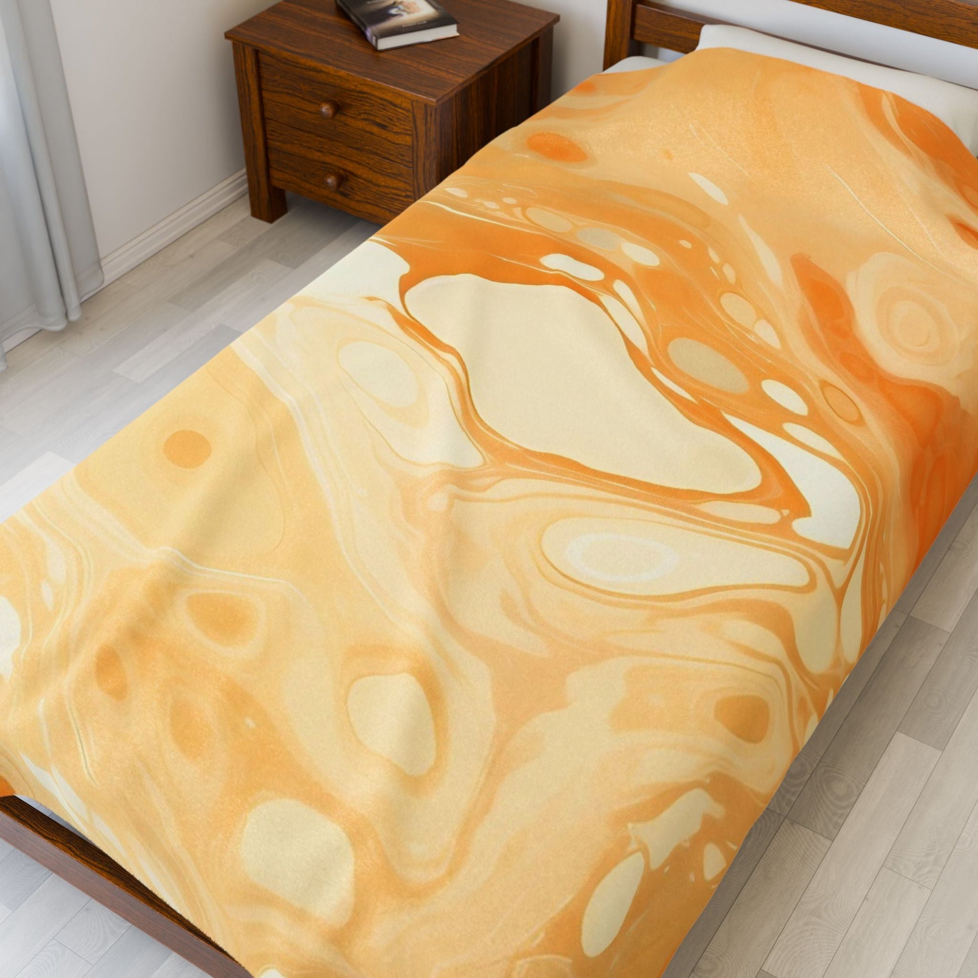 Warm Abstract Swirl Plush Blanket, Artsulli - Art is Long, Life is Short, All Over Prints, , , , , , , 