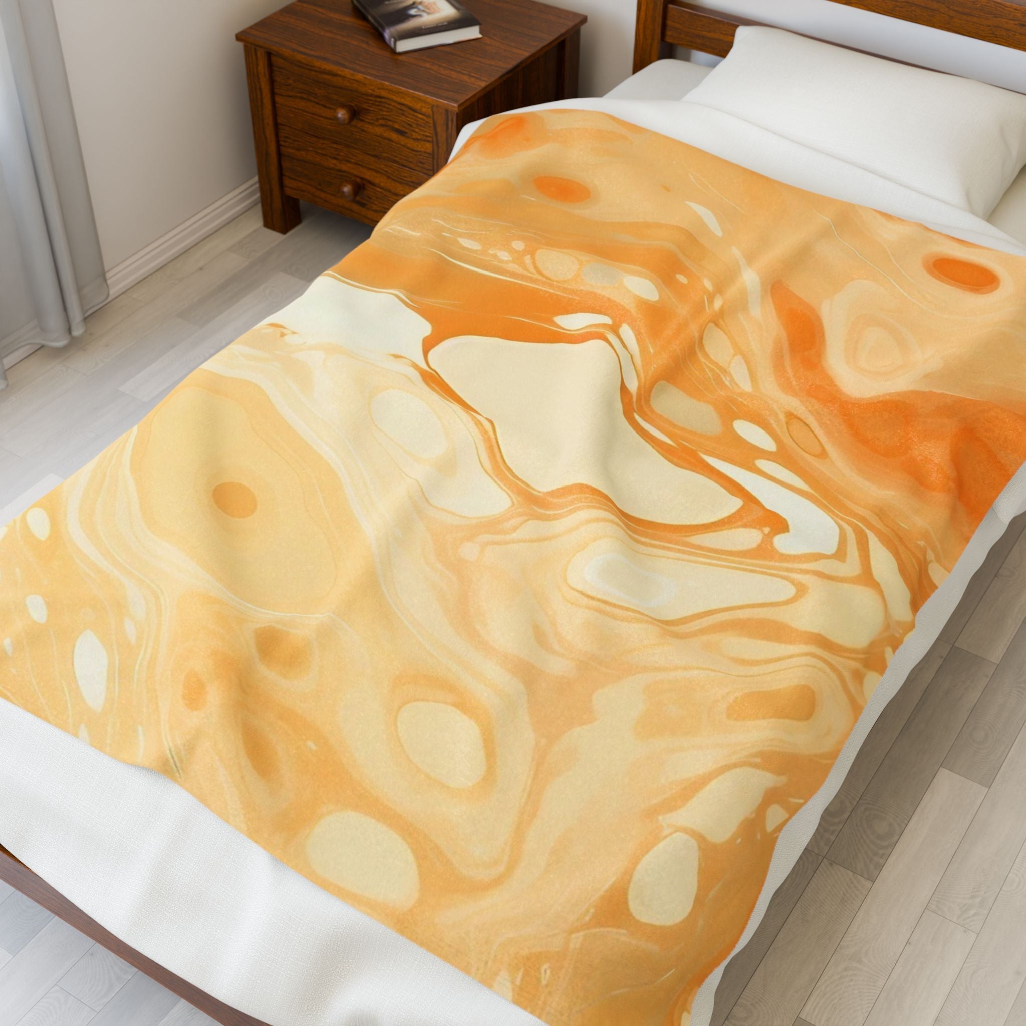 Warm Abstract Swirl Plush Blanket, Artsulli - Art is Long, Life is Short, All Over Prints, , , , , , , 