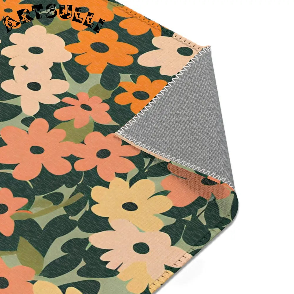 Warm Floral Botanical Area Rug, Artsulli - Art is Long, Life is Short, Home Decor, , , , , , , 