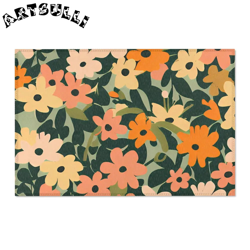 Warm Floral Botanical Area Rug, Artsulli - Art is Long, Life is Short, Home Decor, Size, 36" × 24", , , , , 18579250554620090080