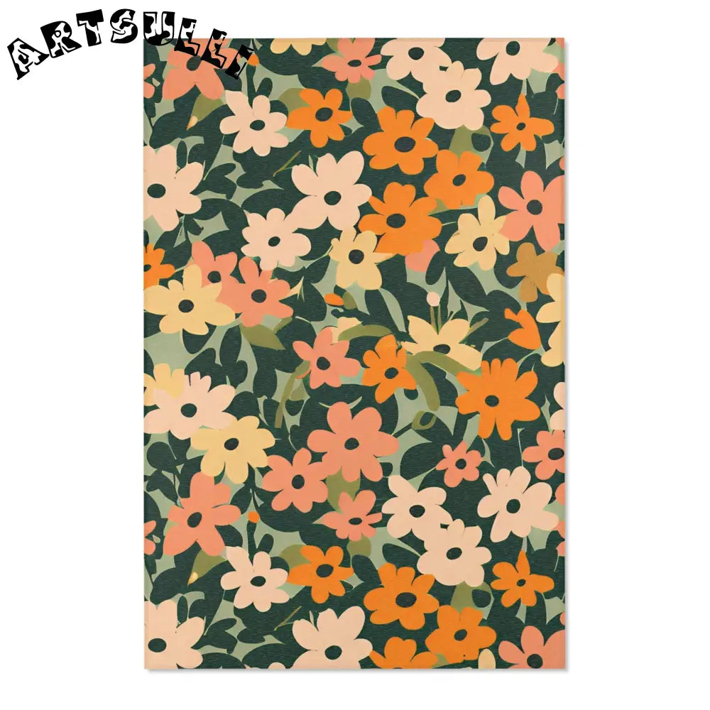 Warm Floral Botanical Area Rug, Artsulli - Art is Long, Life is Short, Home Decor, Size, 48" × 72", , , , , 13750606488899143853
