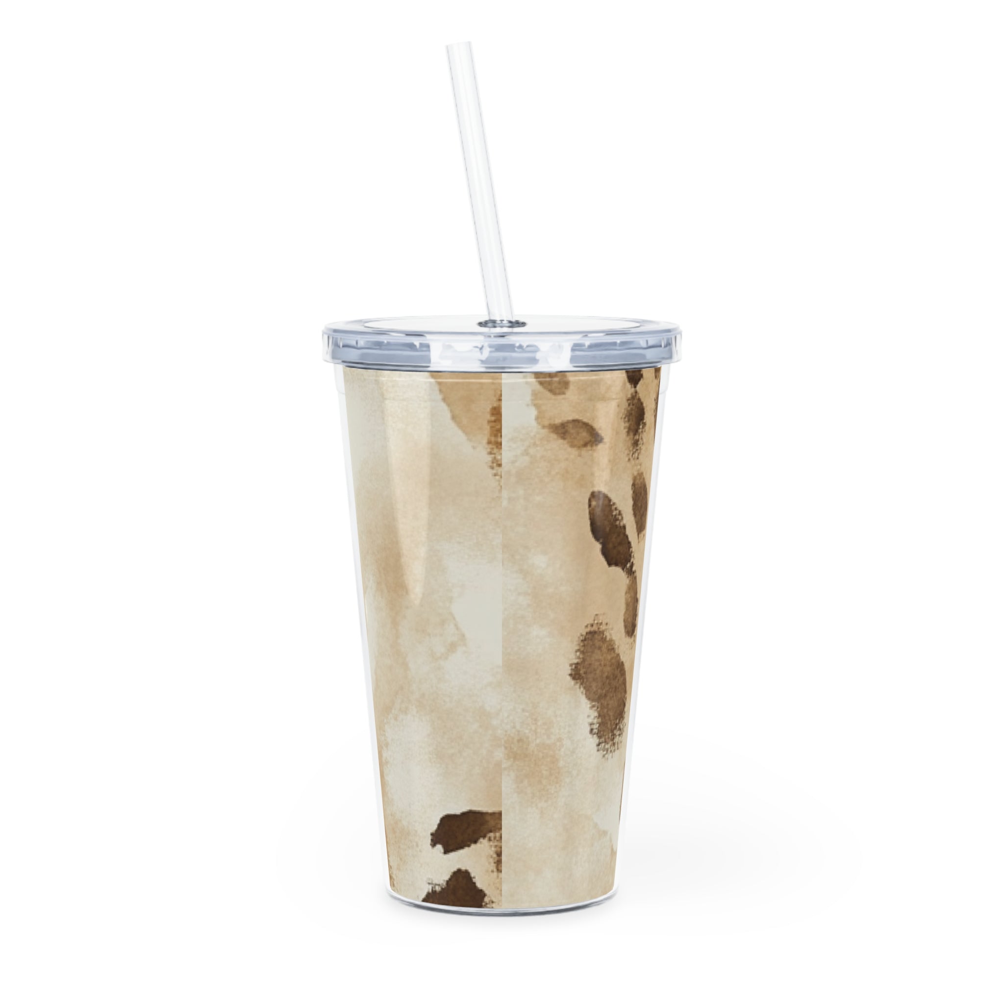 Watercolor Cow Print Plastic Tumbler, Artsulli - Art is Long, Life is Short, Mug, , , , , , , 