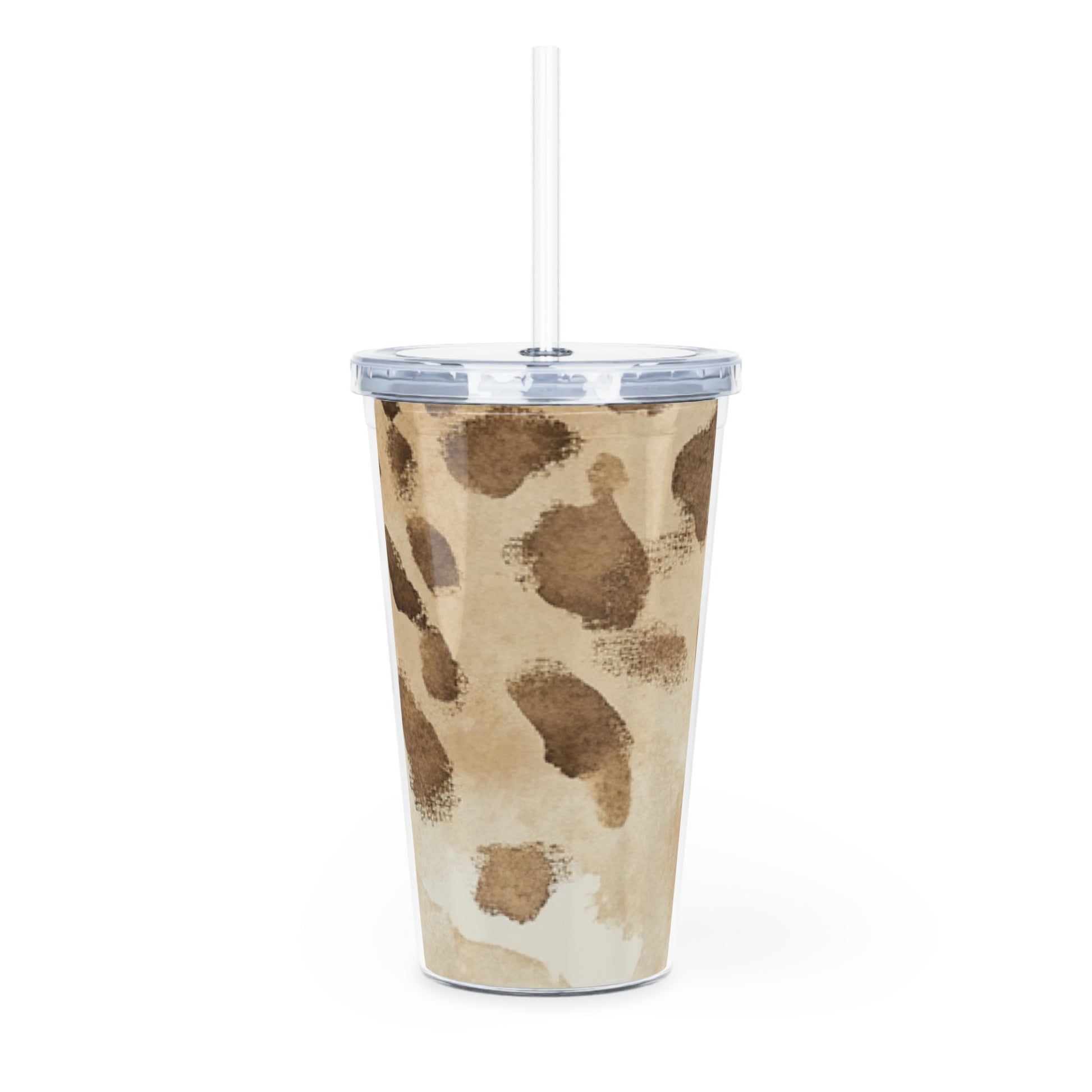 Watercolor Cow Print Plastic Tumbler, Artsulli - Art is Long, Life is Short, Mug, , , , , , , 