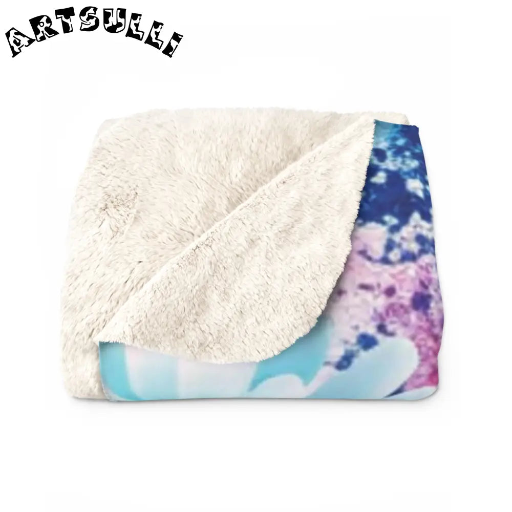 Watercolor Floral Cozy Fleece Blanket, Artsulli - Art is Long, Life is Short, Home Decor, , , , , , , 