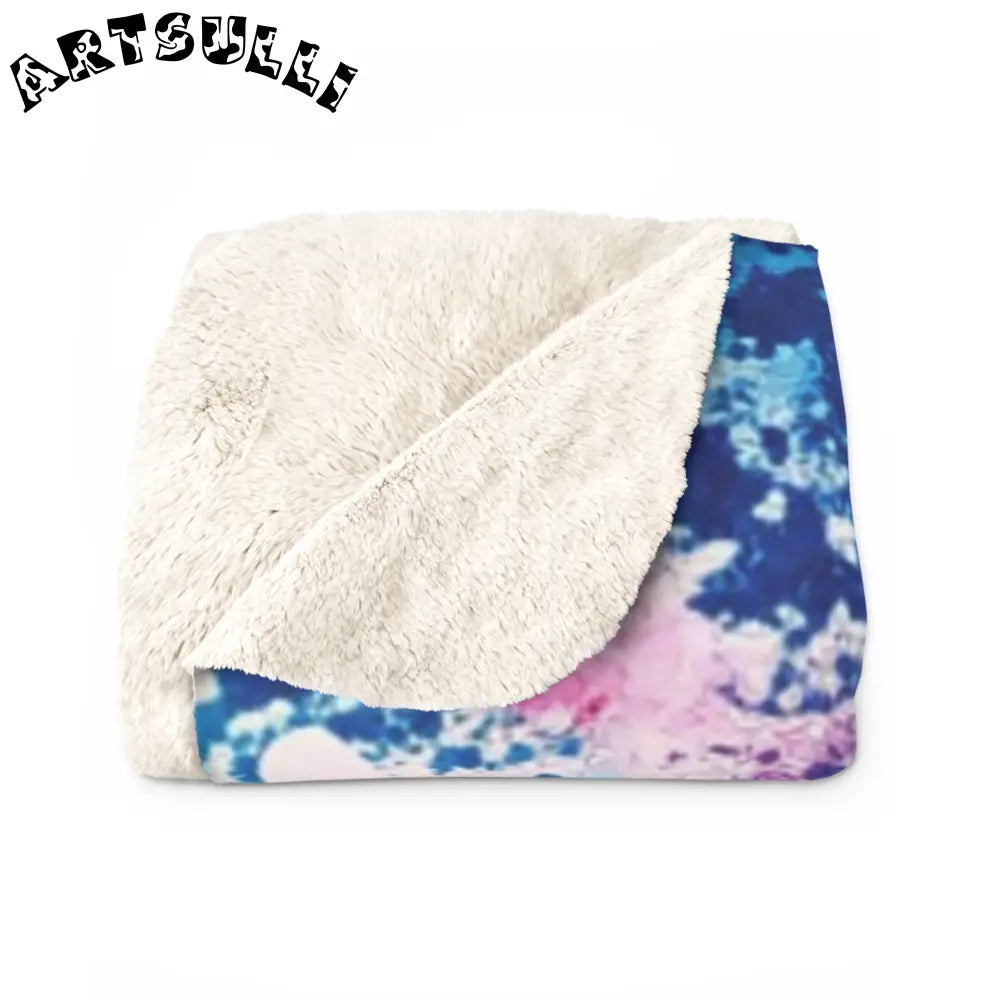Watercolor Floral Cozy Fleece Blanket, Artsulli - Art is Long, Life is Short, Home Decor, , , , , , , 