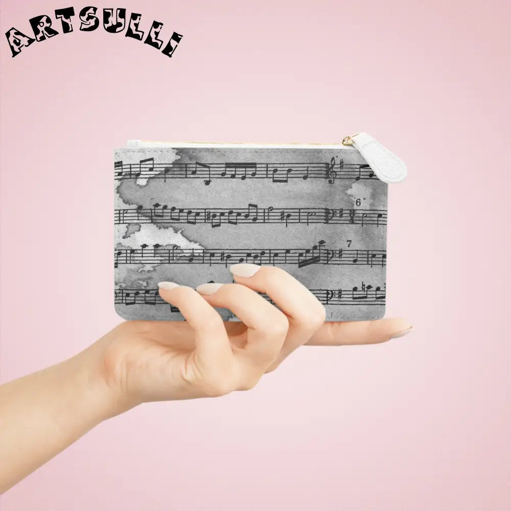 Watercolor Music Sheet Mini Clutch Bag, Artsulli - Art is Long, Life is Short, Bags, , , , , , , 