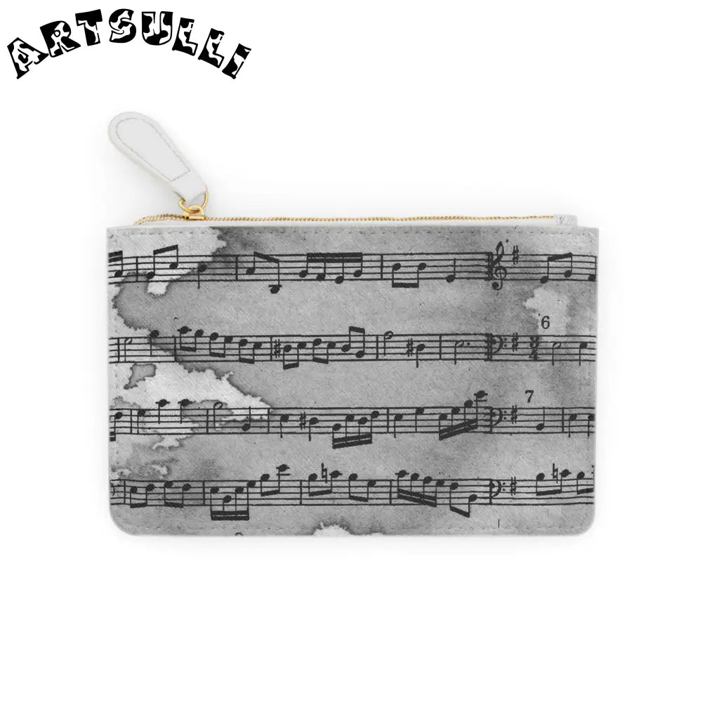 Watercolor Music Sheet Mini Clutch Bag, Artsulli - Art is Long, Life is Short, Bags, , , , , , , 