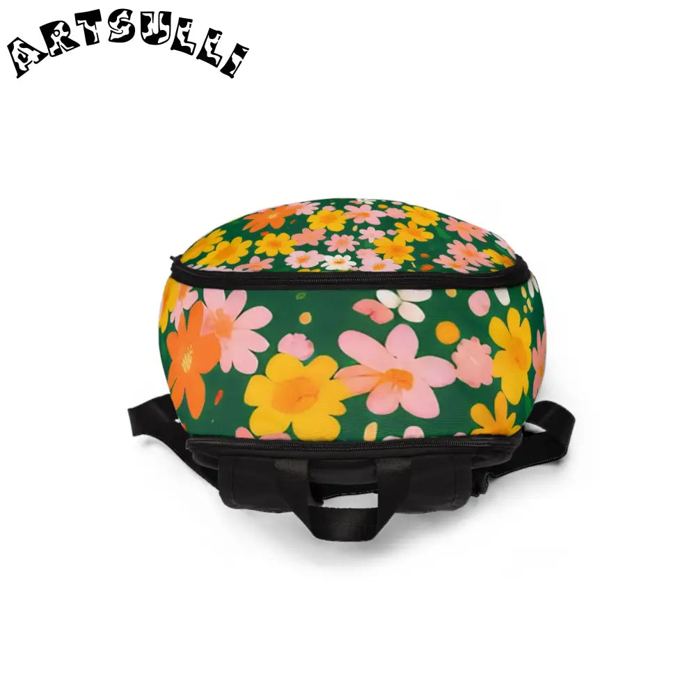 Waterproof Floral Backpack, Artsulli - Art is Long, Life is Short, Bags, , , , , , , 