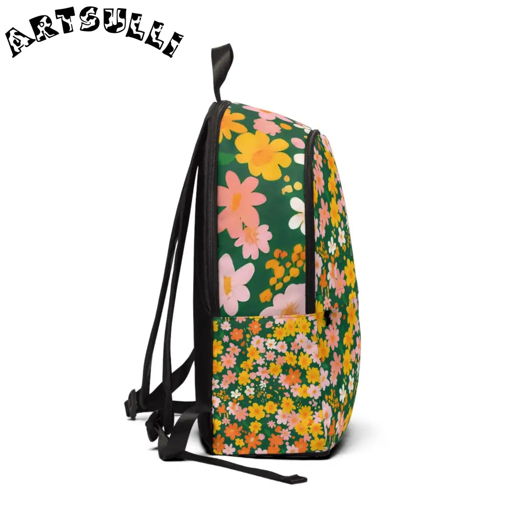 Waterproof Floral Backpack, Artsulli - Art is Long, Life is Short, Bags, , , , , , , 