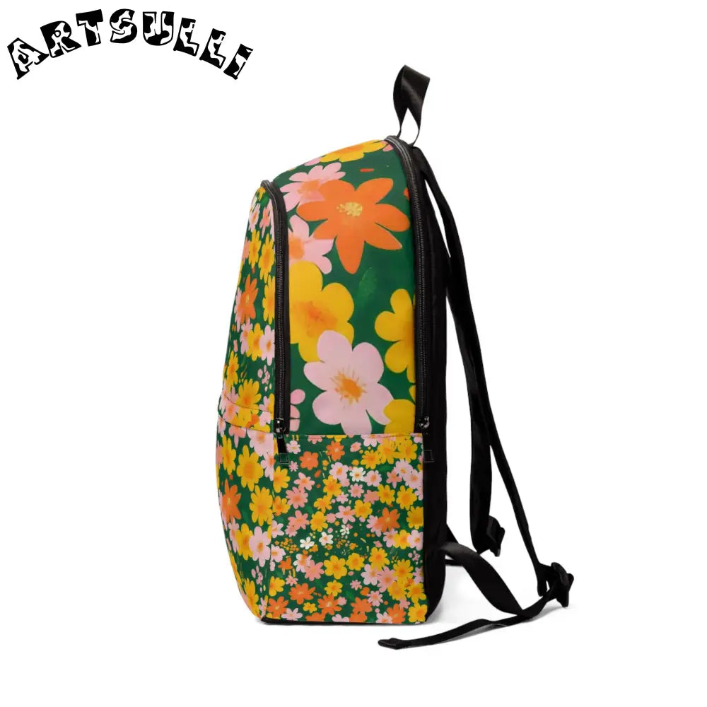 Waterproof Floral Backpack, Artsulli - Art is Long, Life is Short, Bags, , , , , , , 