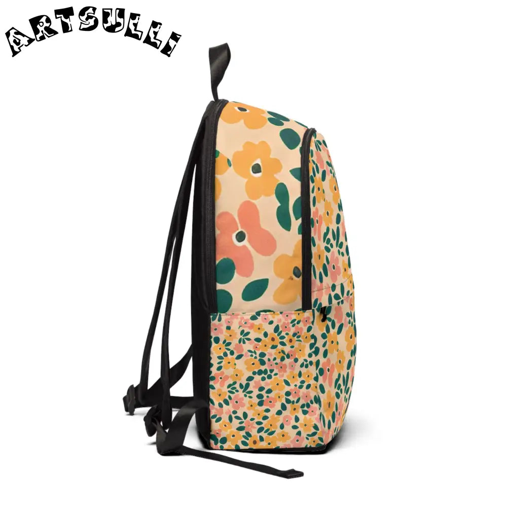 Waterproof Floral Laptop Backpack, Artsulli - Art is Long, Life is Short, Bags, , , , , , , 
