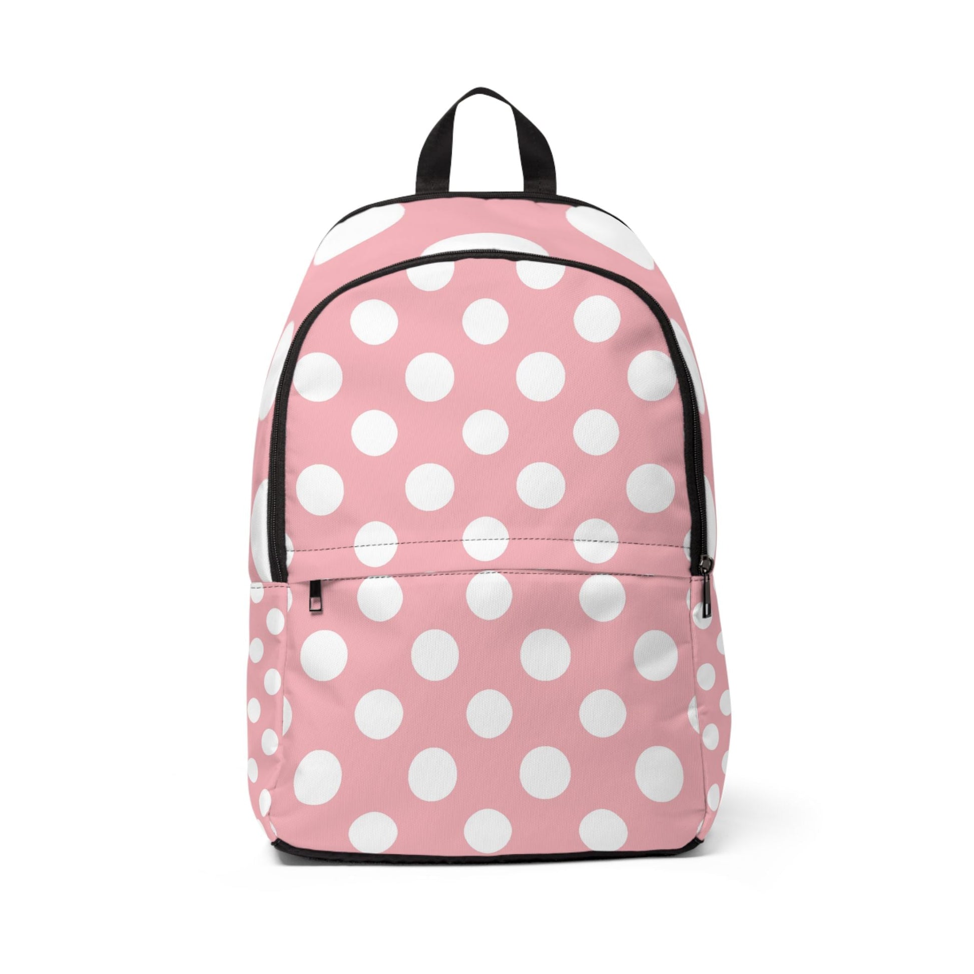 Waterproof Pink Polka Dot Backpack, Artsulli - Art is Long, Life is Short, Bags, Size, One size, , , , , 12972323180356255571
