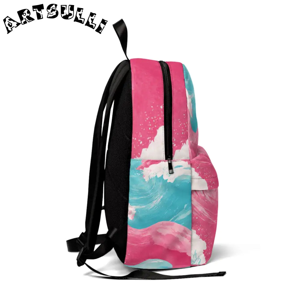JAKKOUTTHEBXX Wave Pattern Backpack for All-Day Carrying Comfort 2025